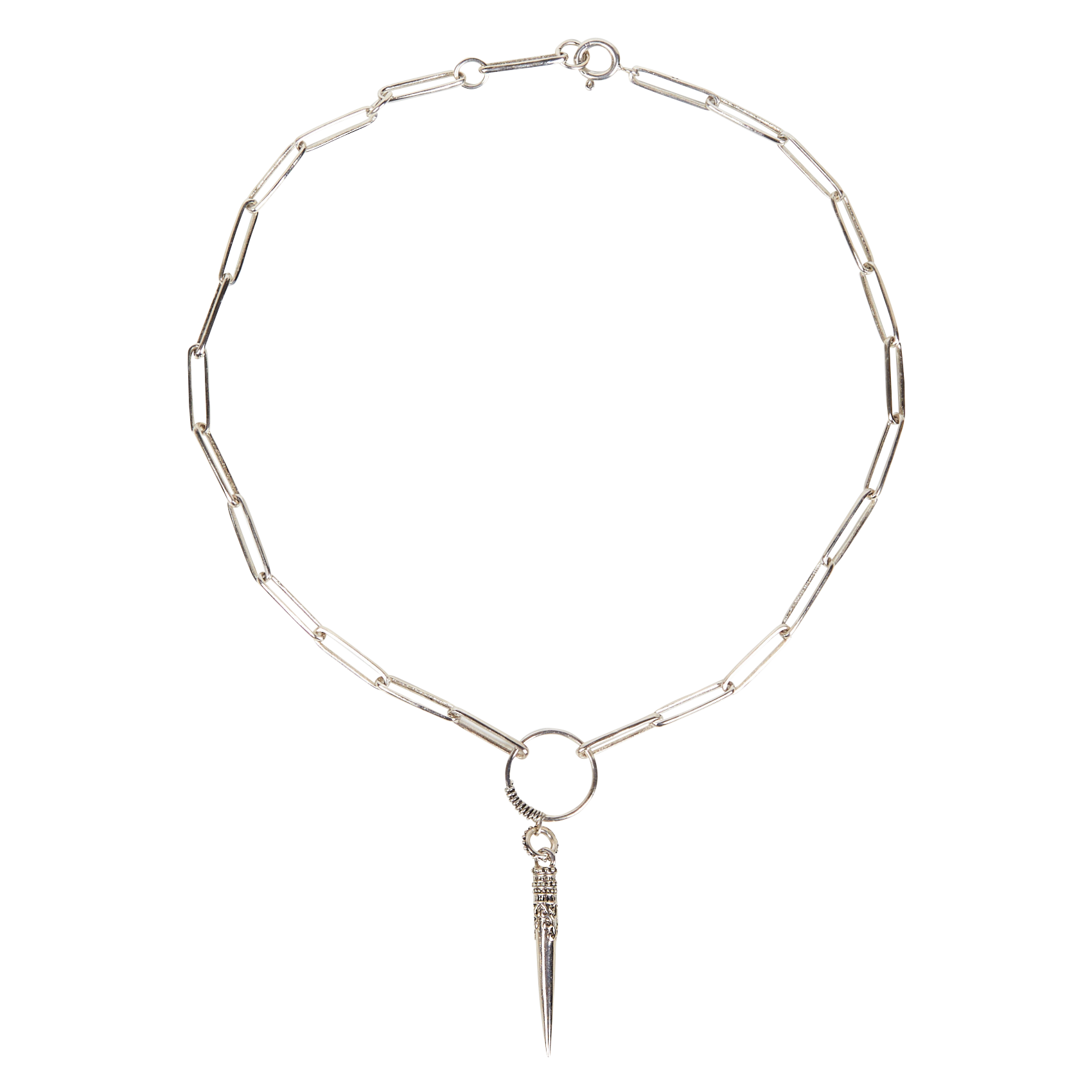 Collier en chaîne avec pendentif BA&SH Argent