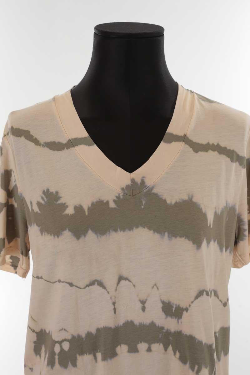 Cotton T-shirt CHLOE STORA - SECONDE MAIN Beige