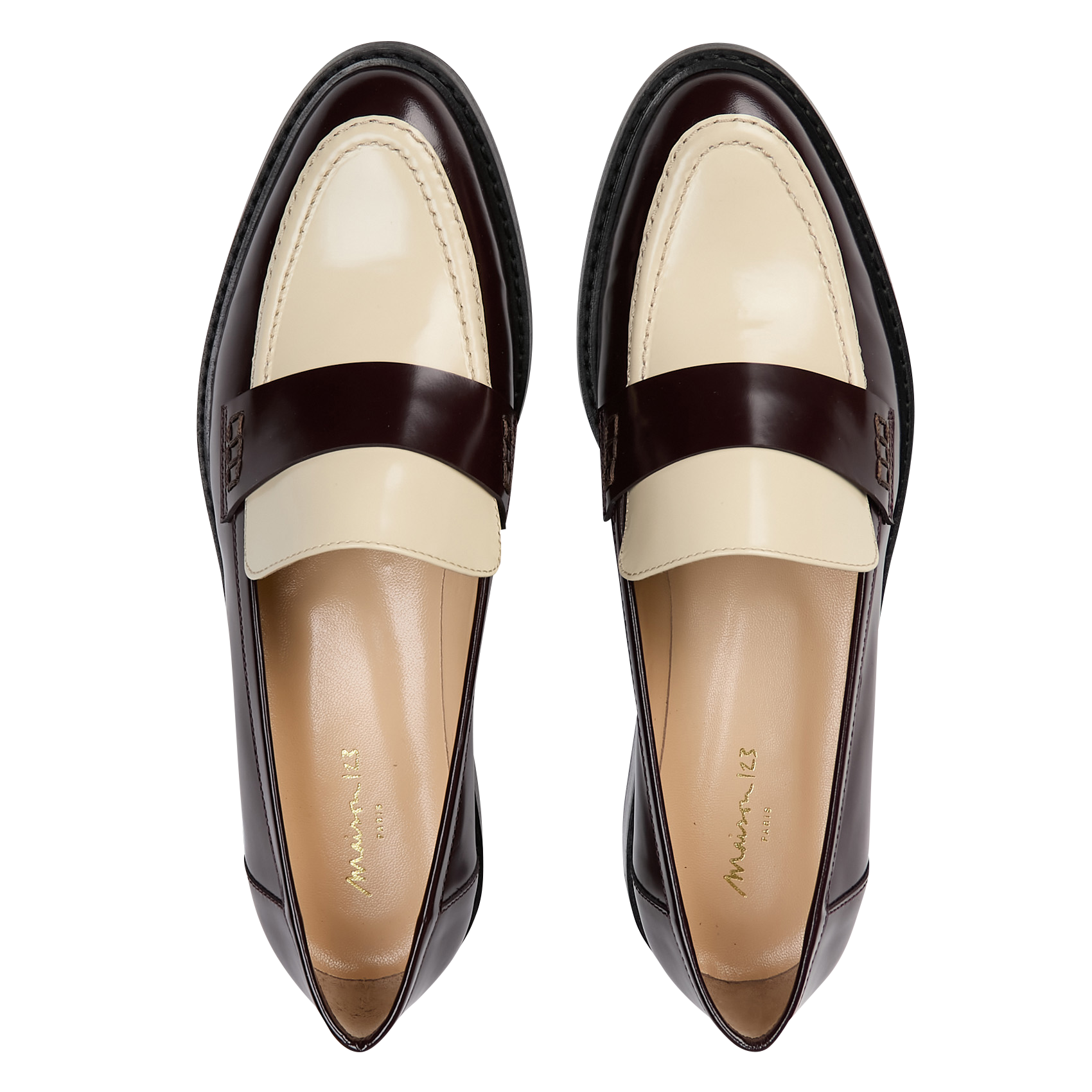 Mocassins en cuir MAISON 123 Rouge