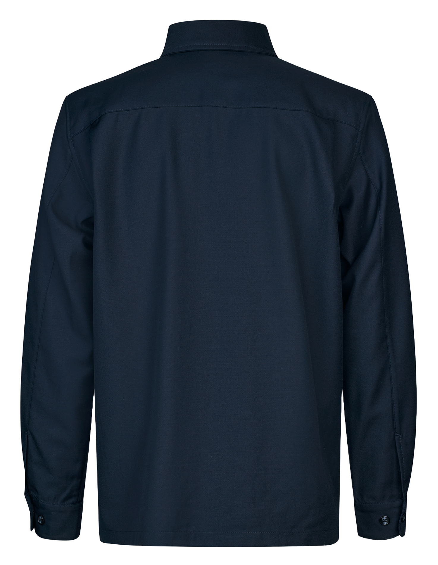 Overhemd met klassieke kraag van biologisch katoen en linnenmix SAMSOE SAMSOE Blauw