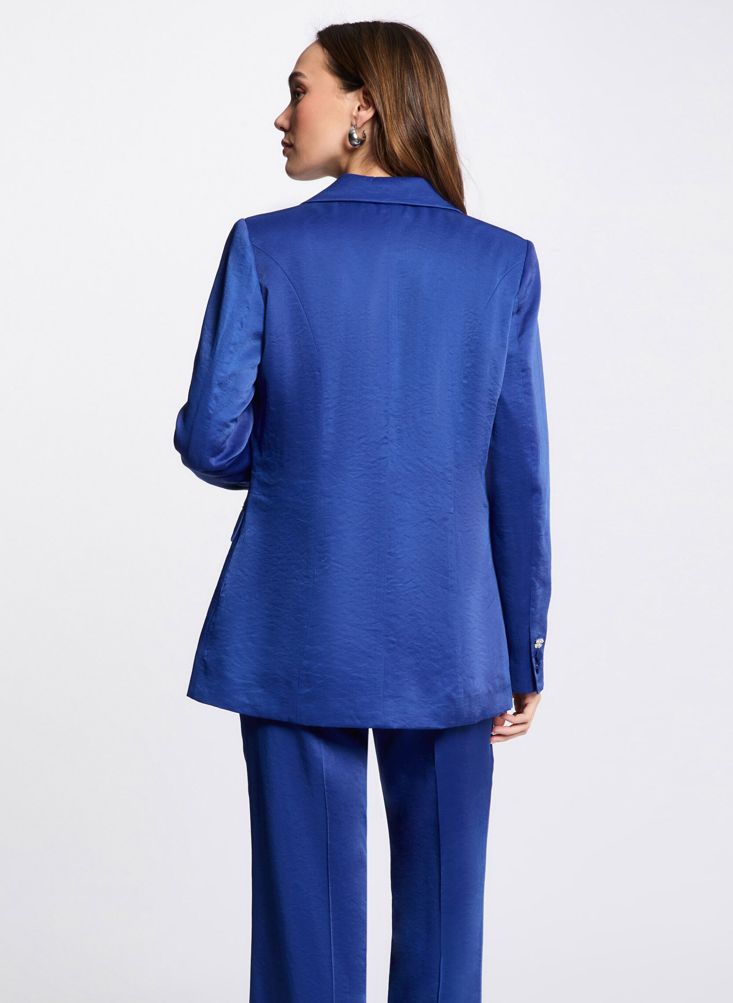 Satin blazer MORGAN Blue