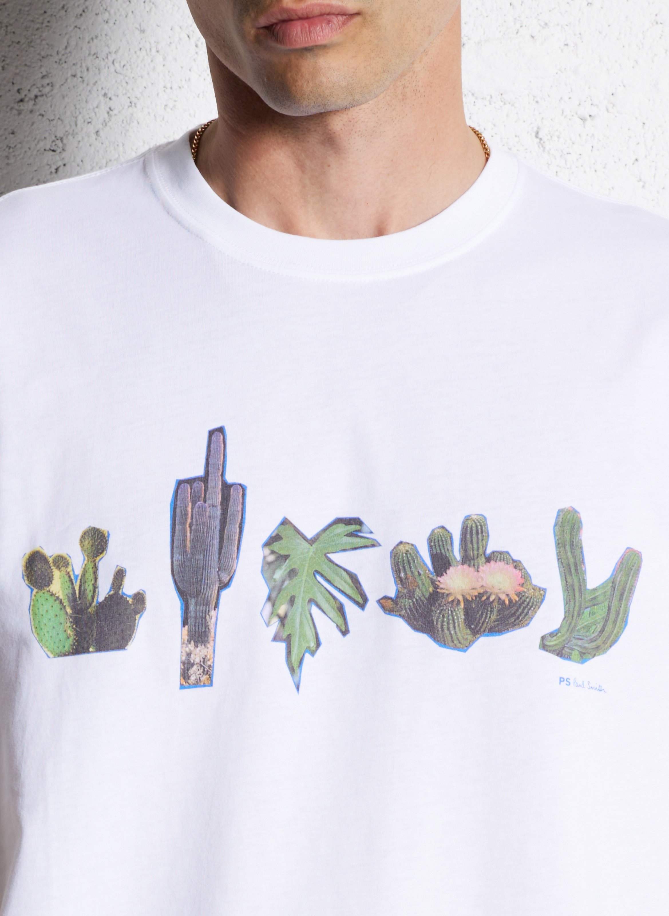 Oversized organic cotton printed t-shirt PAUL SMITH White