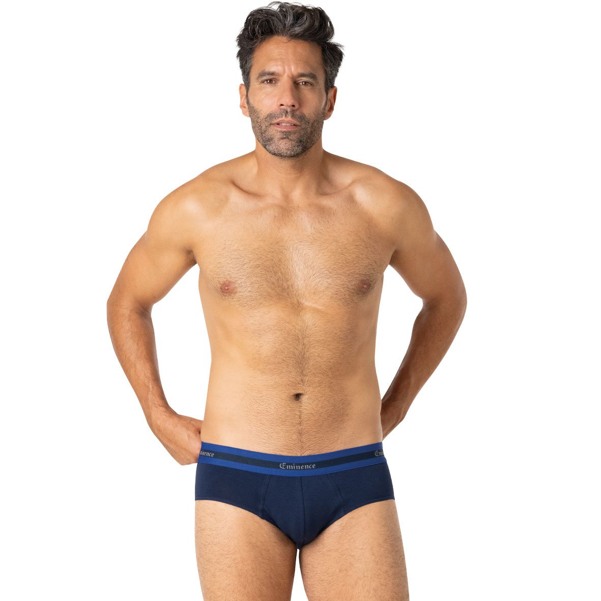 Pack of 3 organic cotton selection briefs EMINENCE Blue