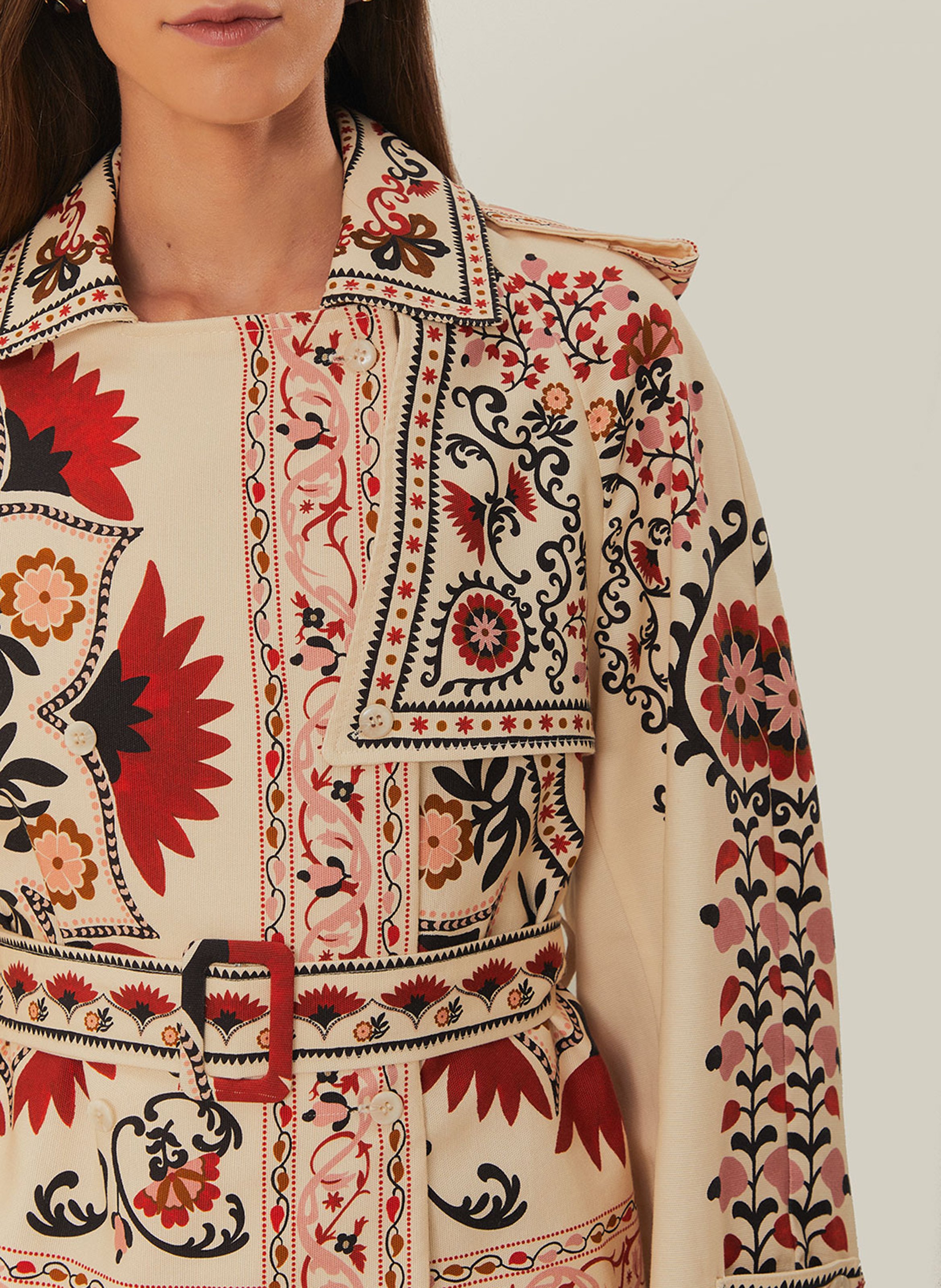 Veste droite imprimée FARM RIO Beige