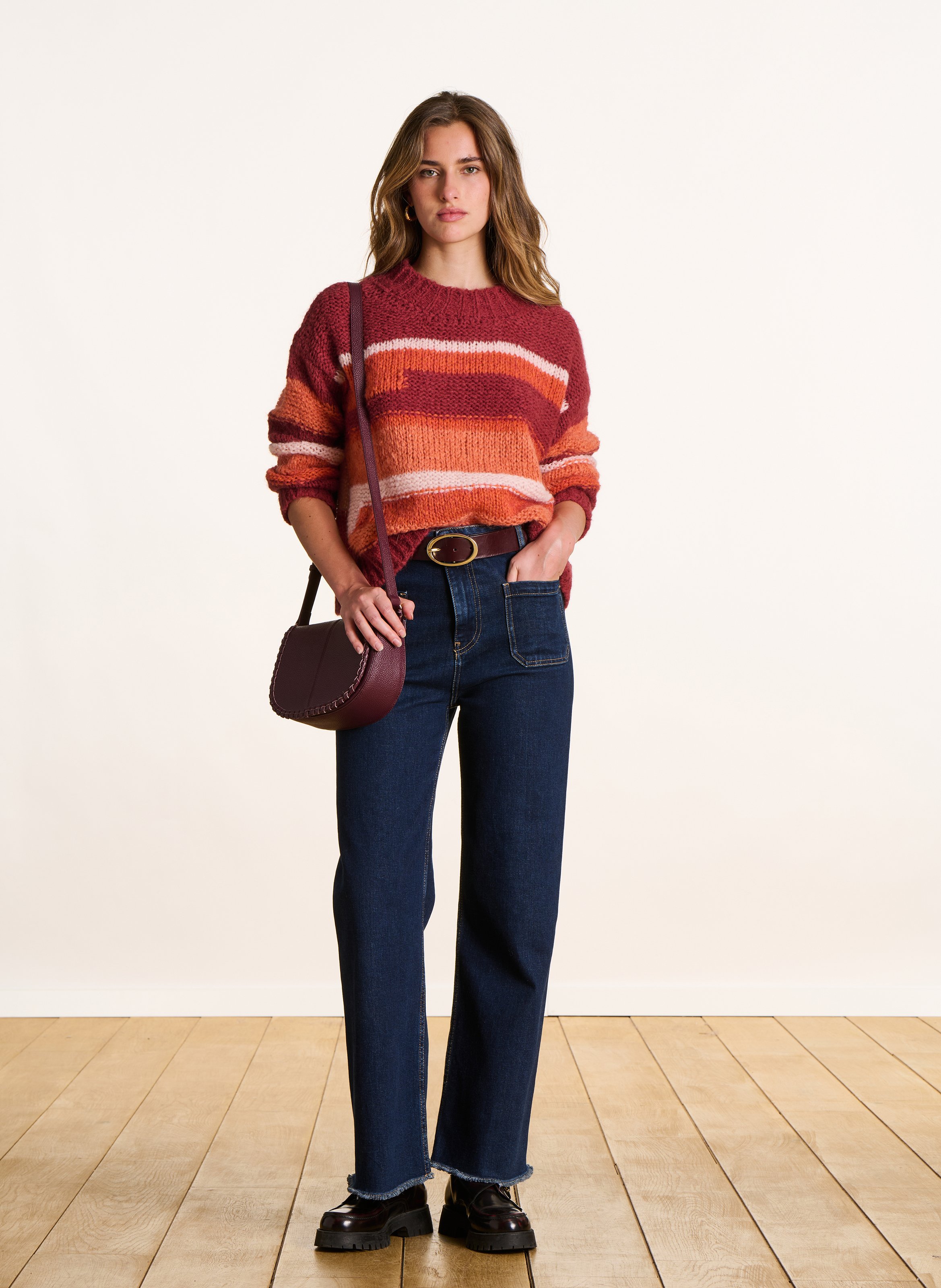 Gestreifter Pullover LA FEE MARABOUTEE Rot