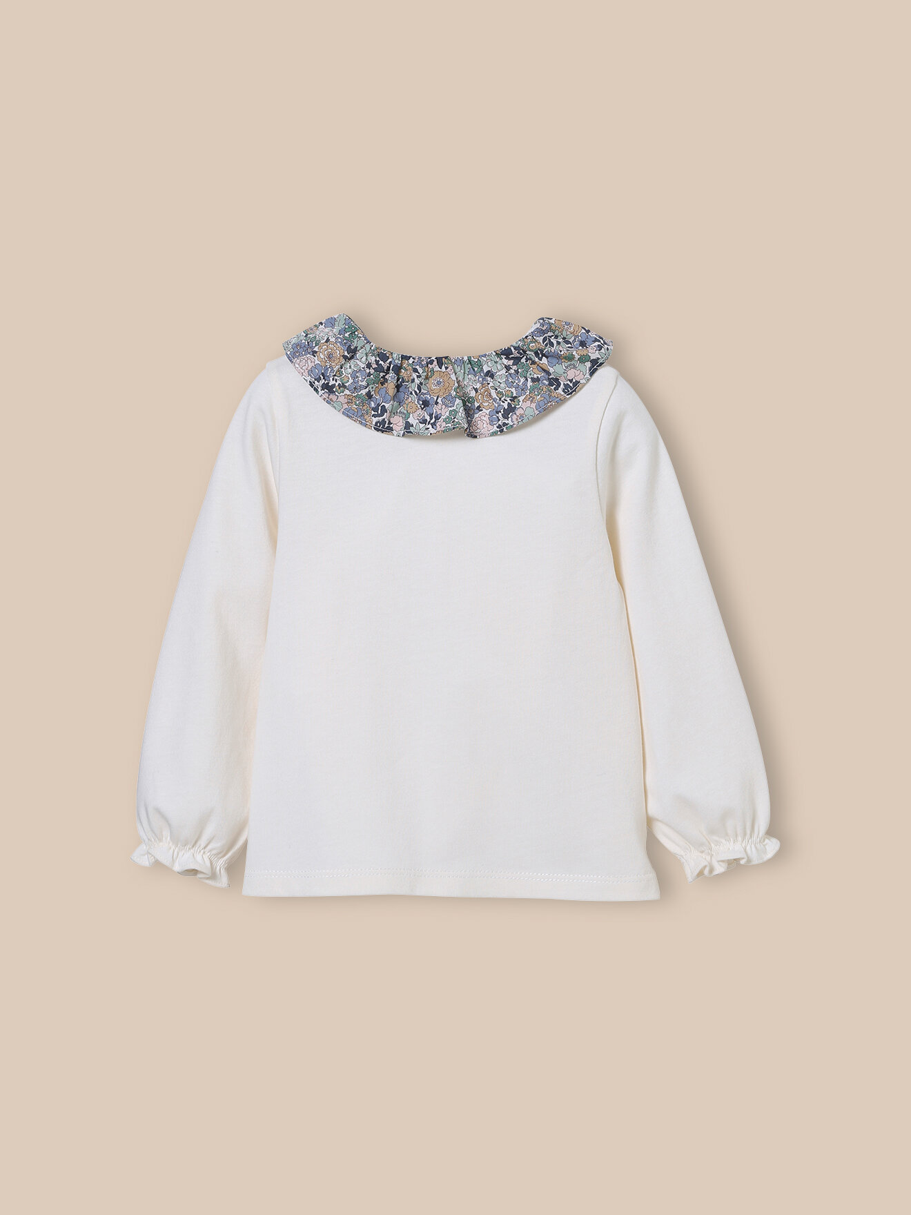 Organic cotton Liberty fabric T-shirt CYRILLUS Beige