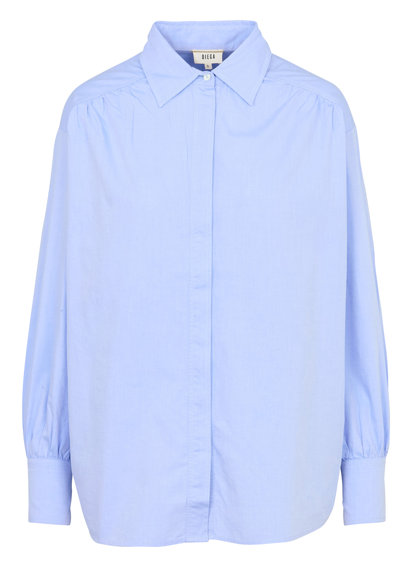 Chemise ample col classique en coton DIEGA Bleu