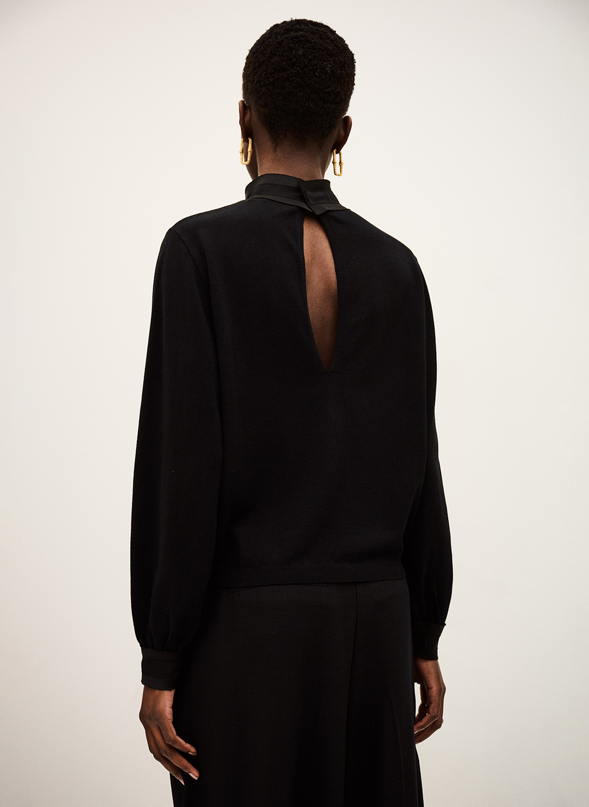 Top droit col montant BA&SH Noir