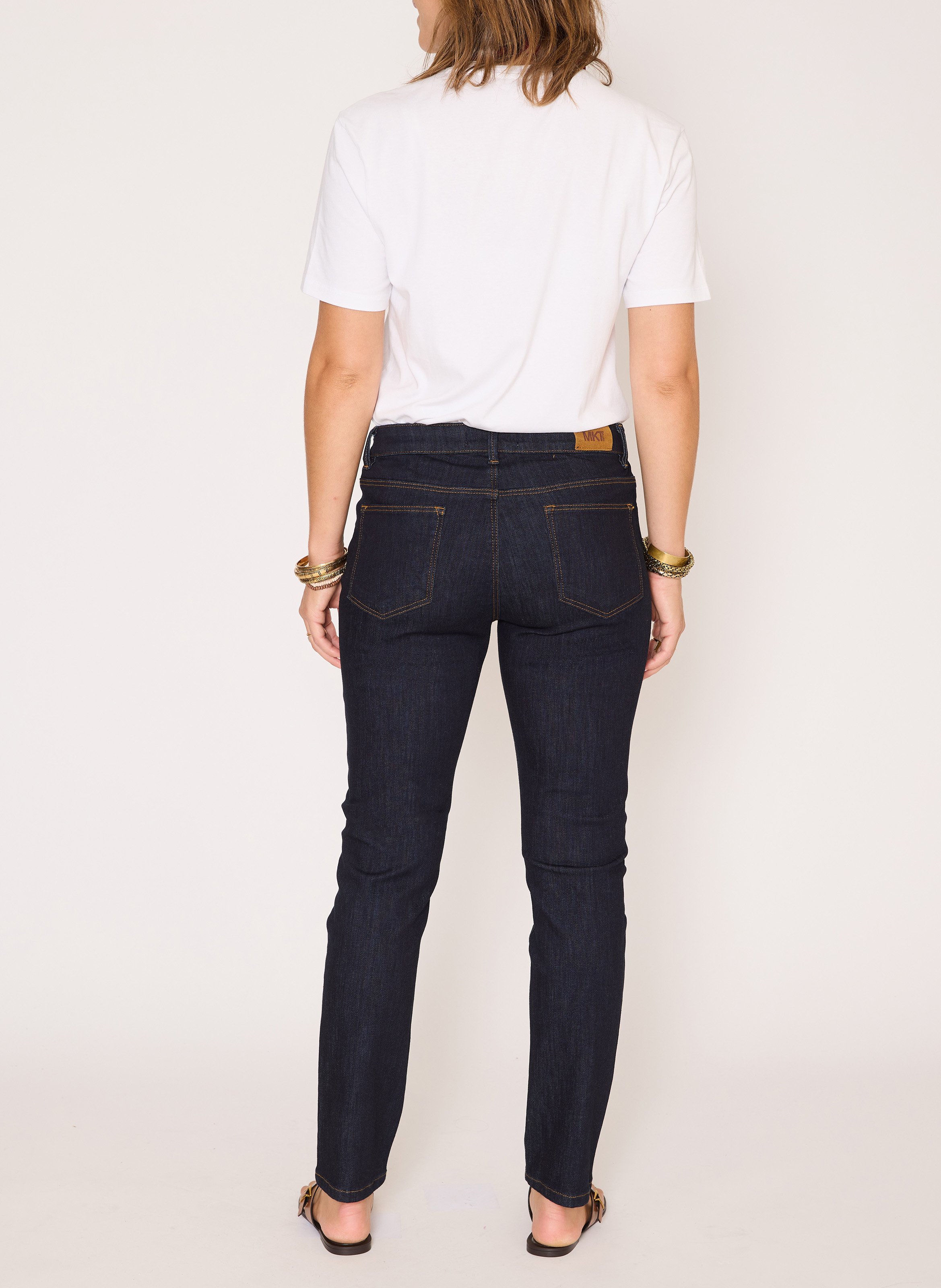 Jean skinny en coton mélangé MKT Bleu