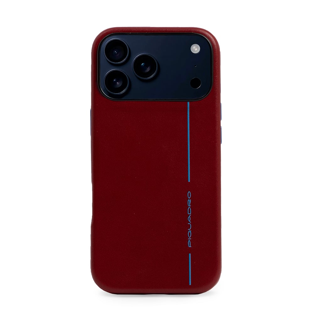 Leather MagSafe case for iPhone® 17 Pro Max with 6.9" screen PIQUADRO Red