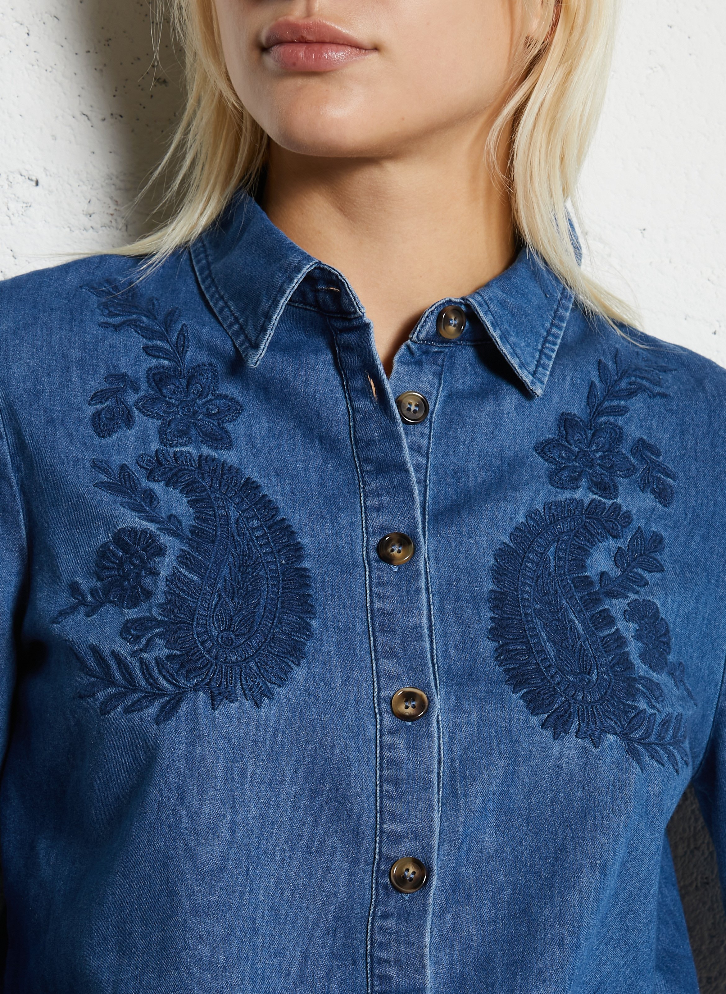 Chemise droite col classique en coton LA PETITE ETOILE Jean Stone