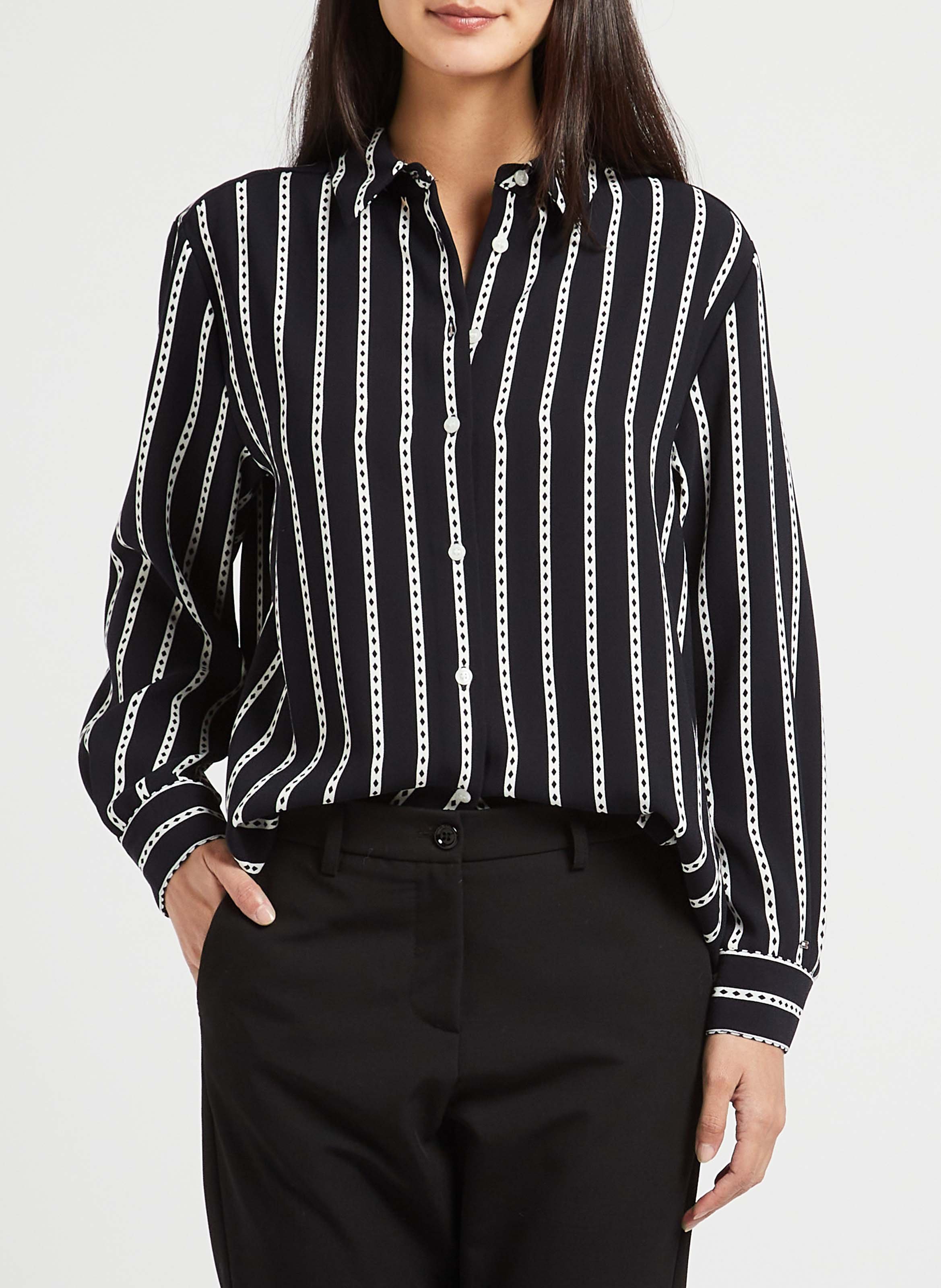 Chemise droite col classique imprimée TOMMY HILFIGER Bleu