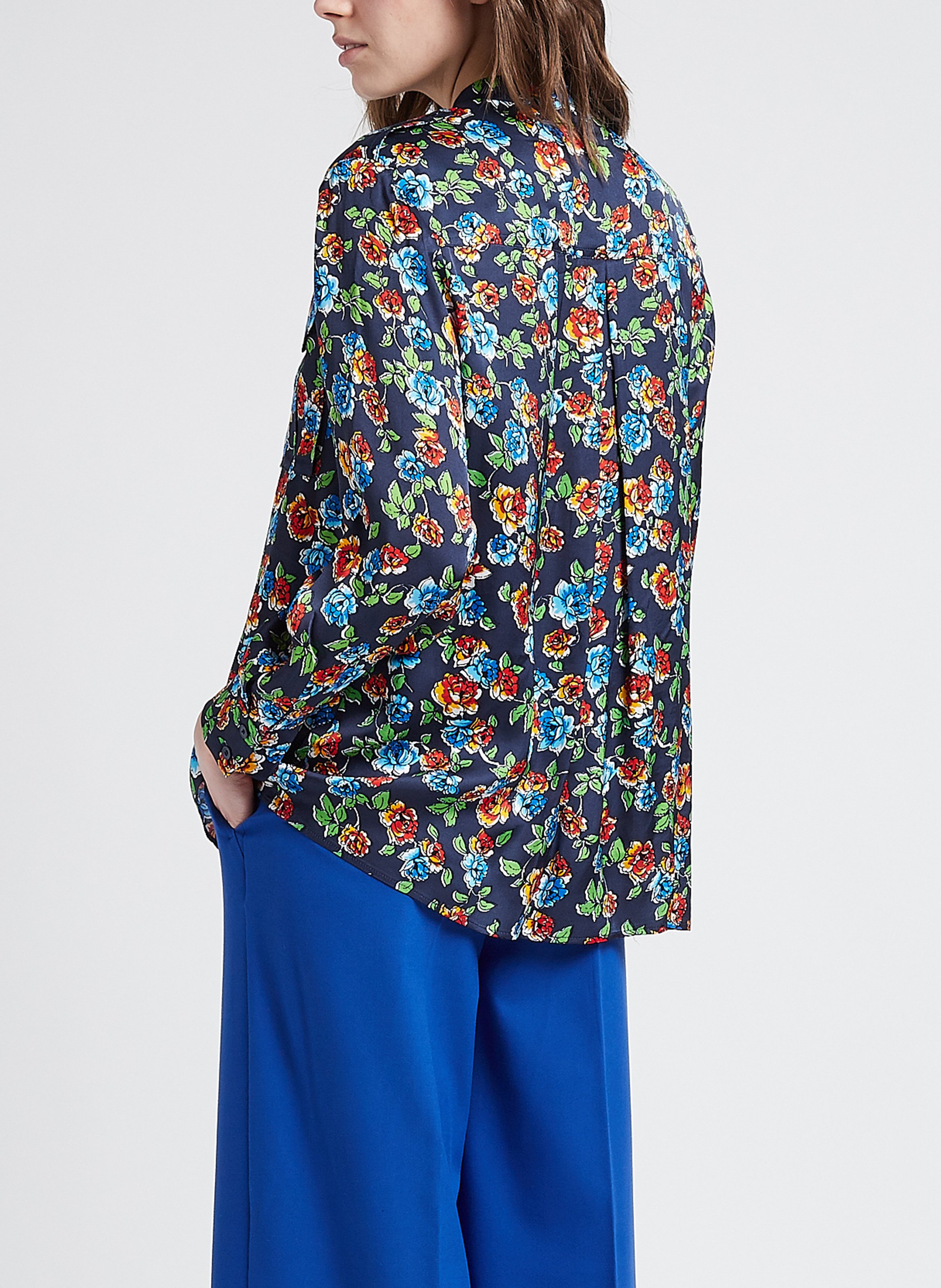 Fluid printed mandarin-collar shirt MAX&Co. Multicolored