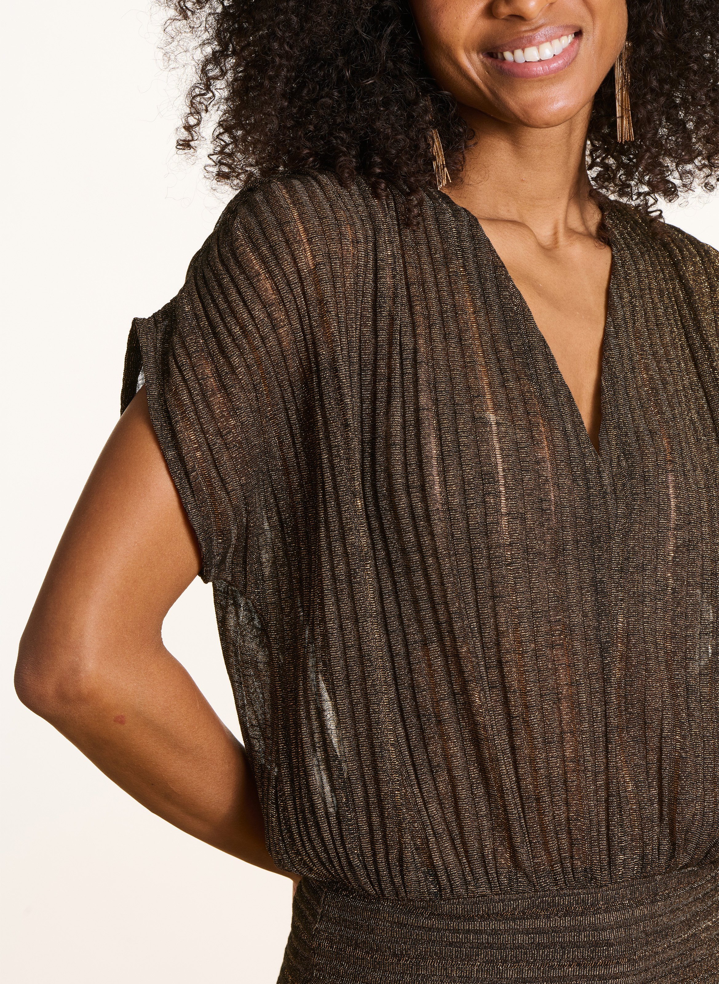 Effy - Oberteil mit V-Ausschnitt LA FEE MARABOUTEE Schwarz