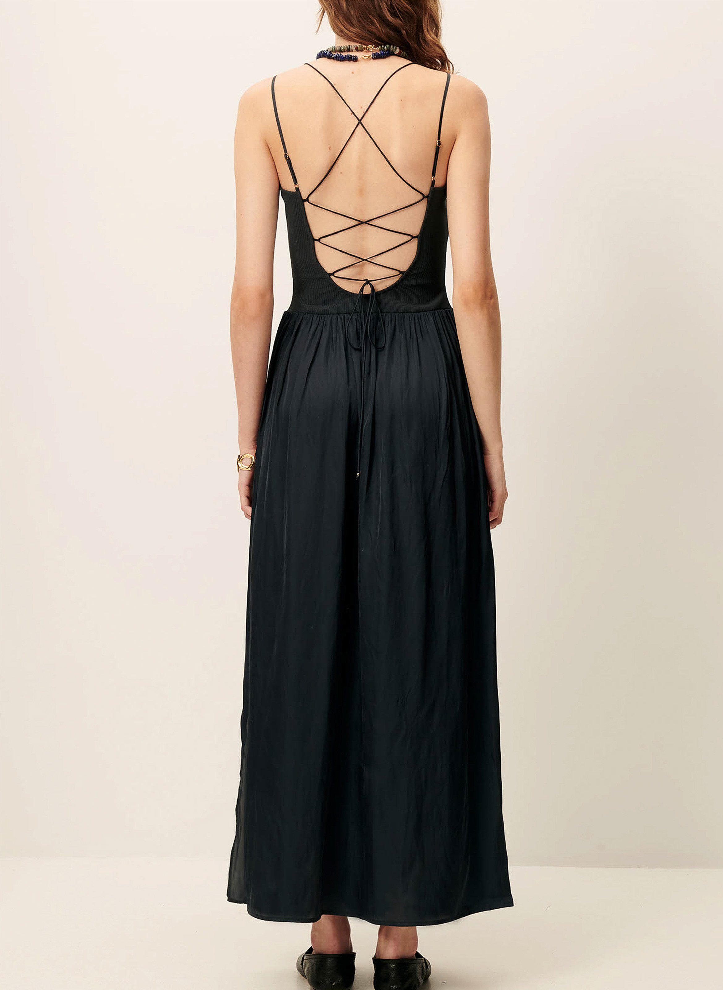 Lange jurk met ronde hals SESSUN Green