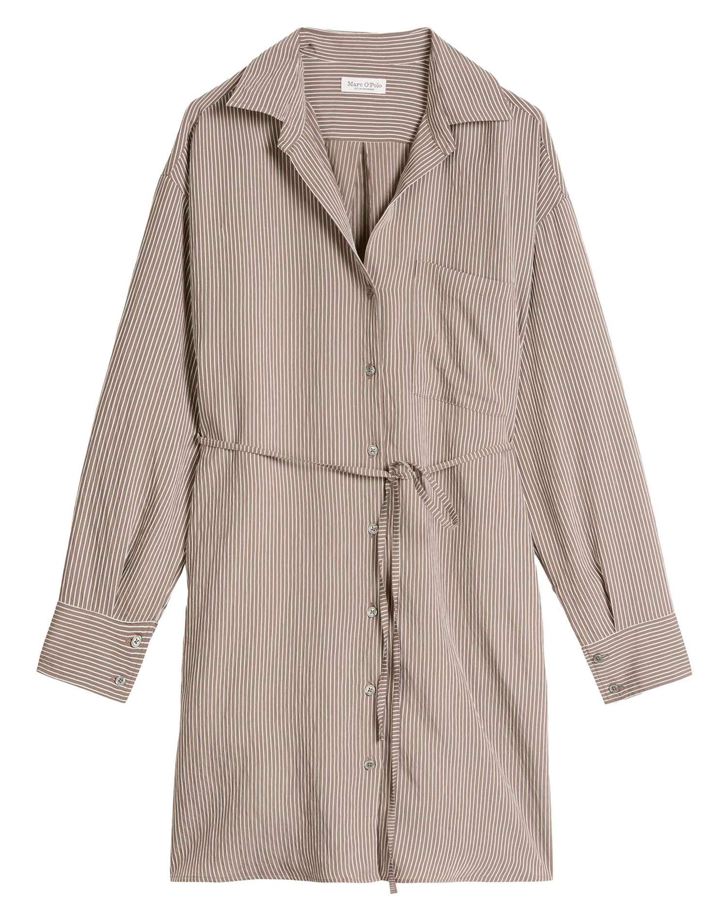 Gestreiftes Kurzkleid mit V-Ausschnitt MARC O'POLO Mehrfarbig