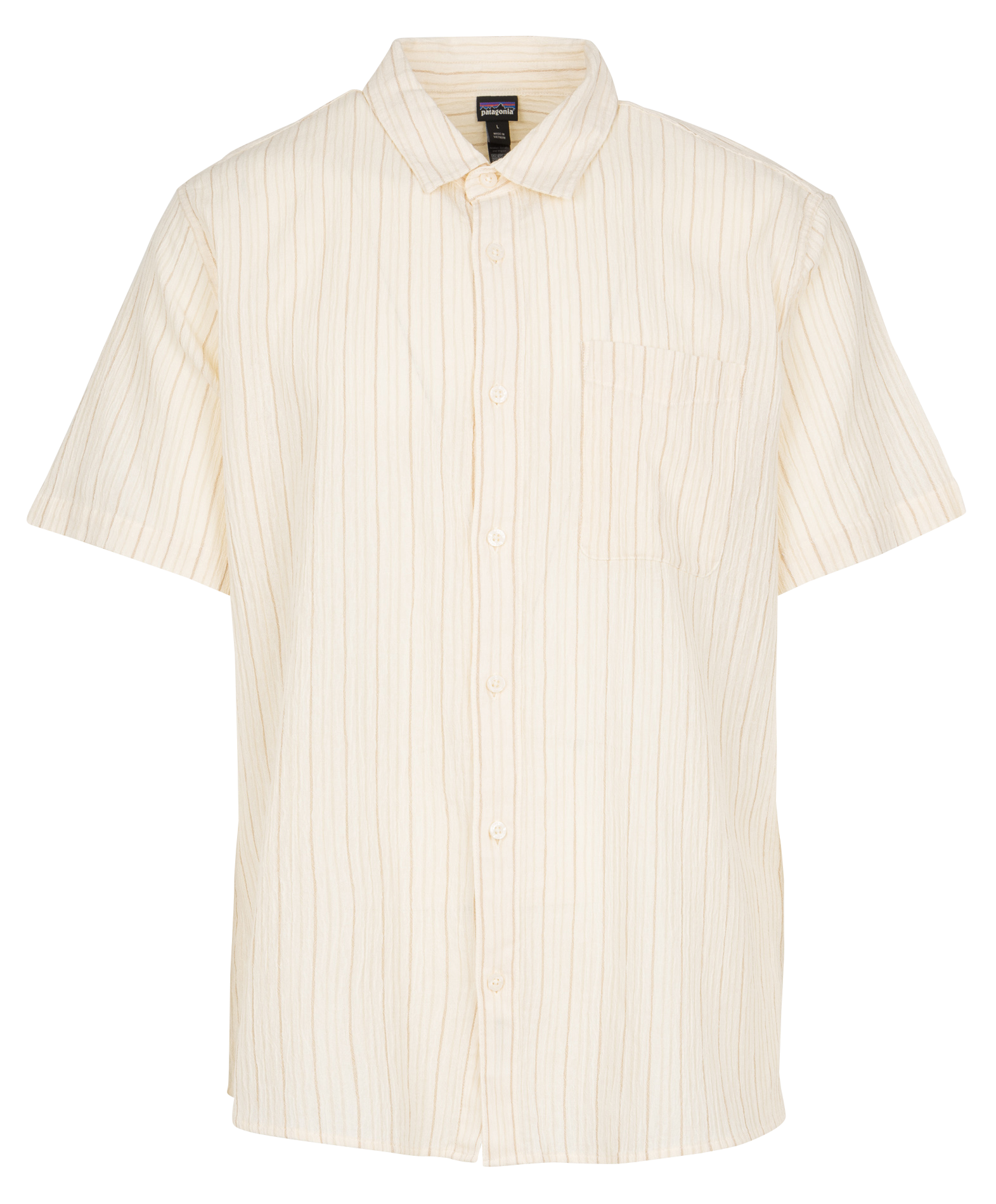 Chemise droite col classique en coton bio PATAGONIA Beige