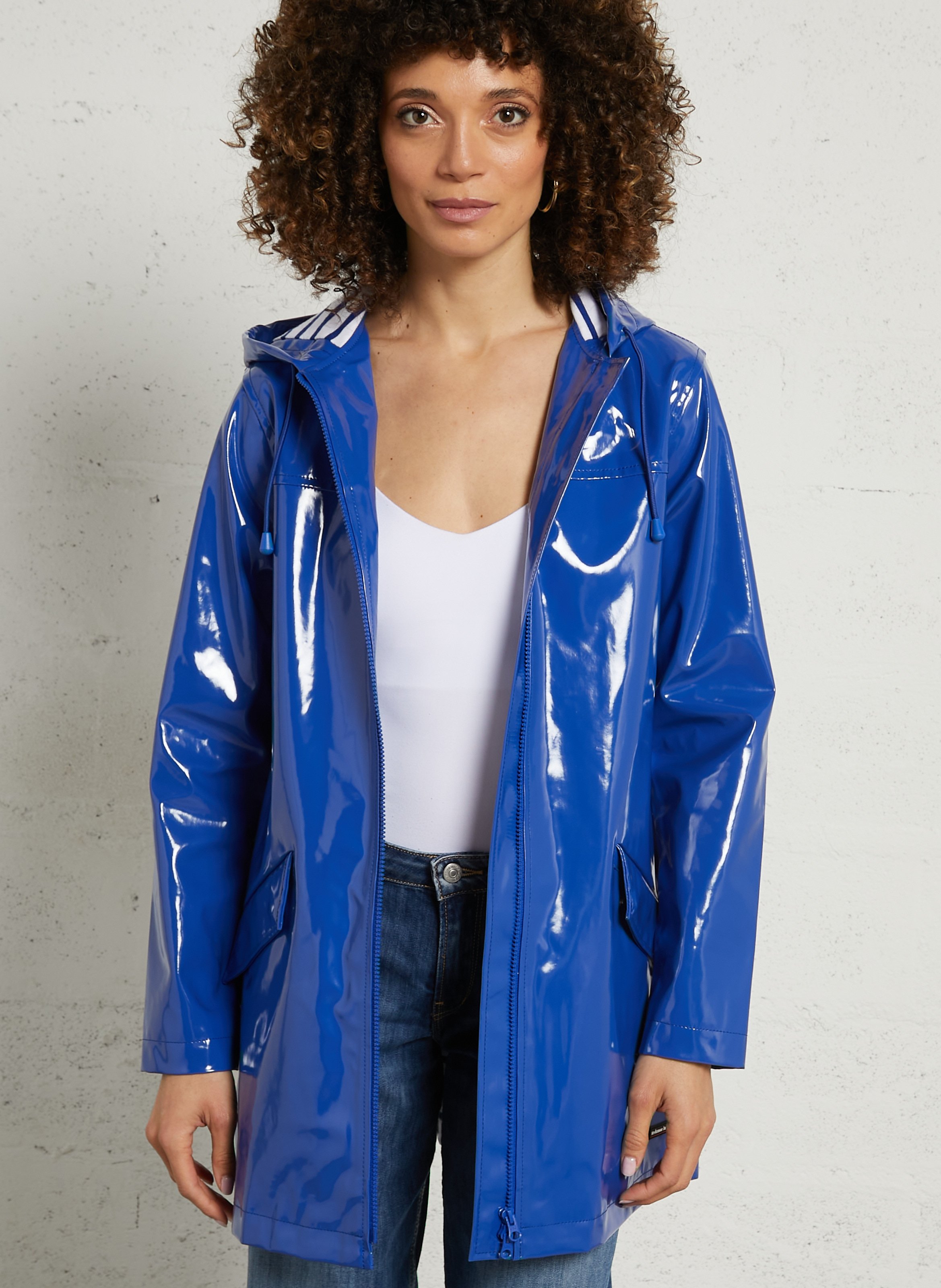 Parka aus gewachster Baumwolle mit Kapuze ARMOR LUX Blau