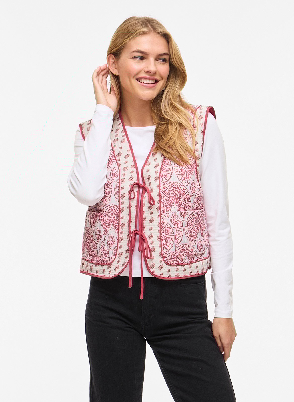 Veste matelassée imprimée VILA Gris