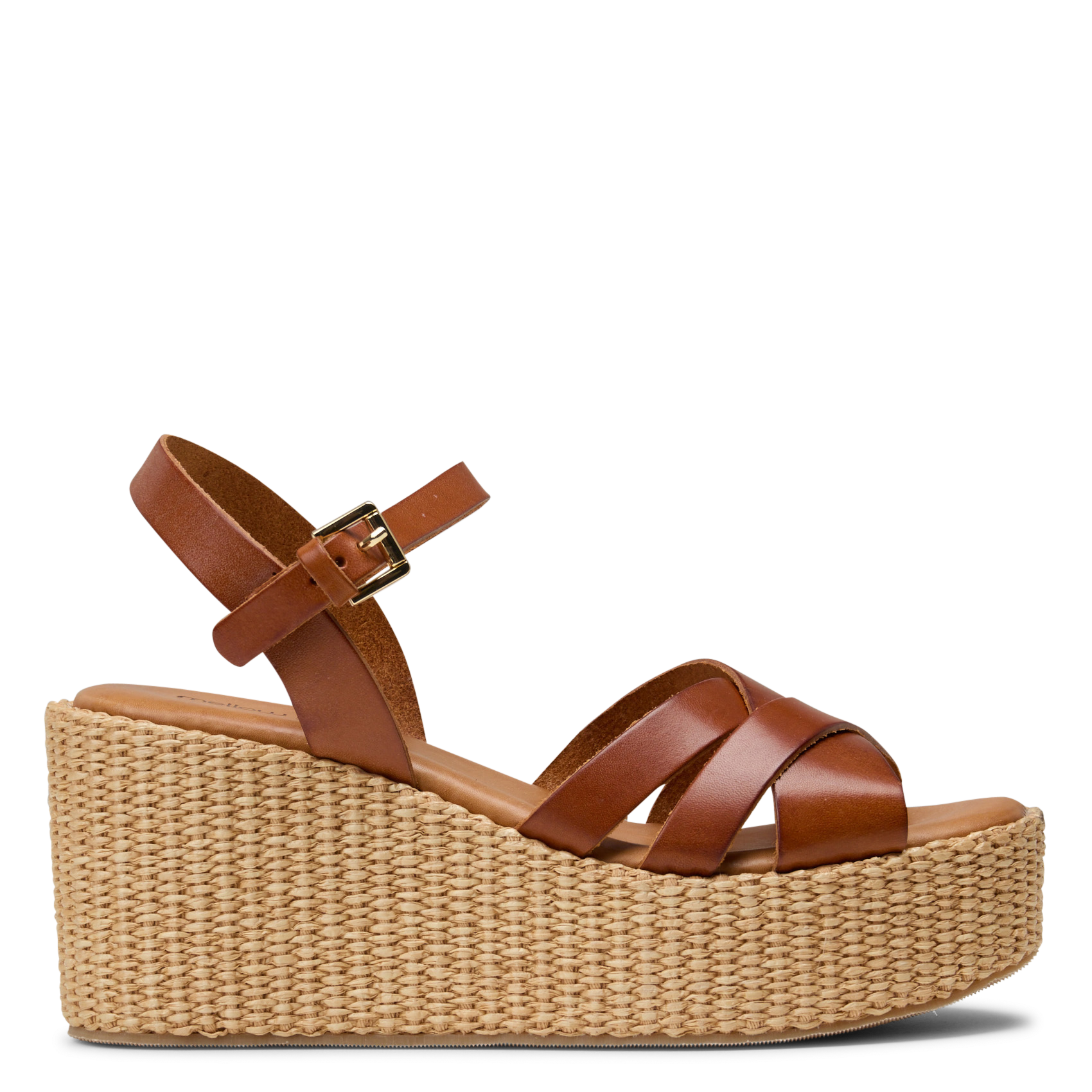 Fabia leather wedge sandals MELLOW YELLOW Brown
