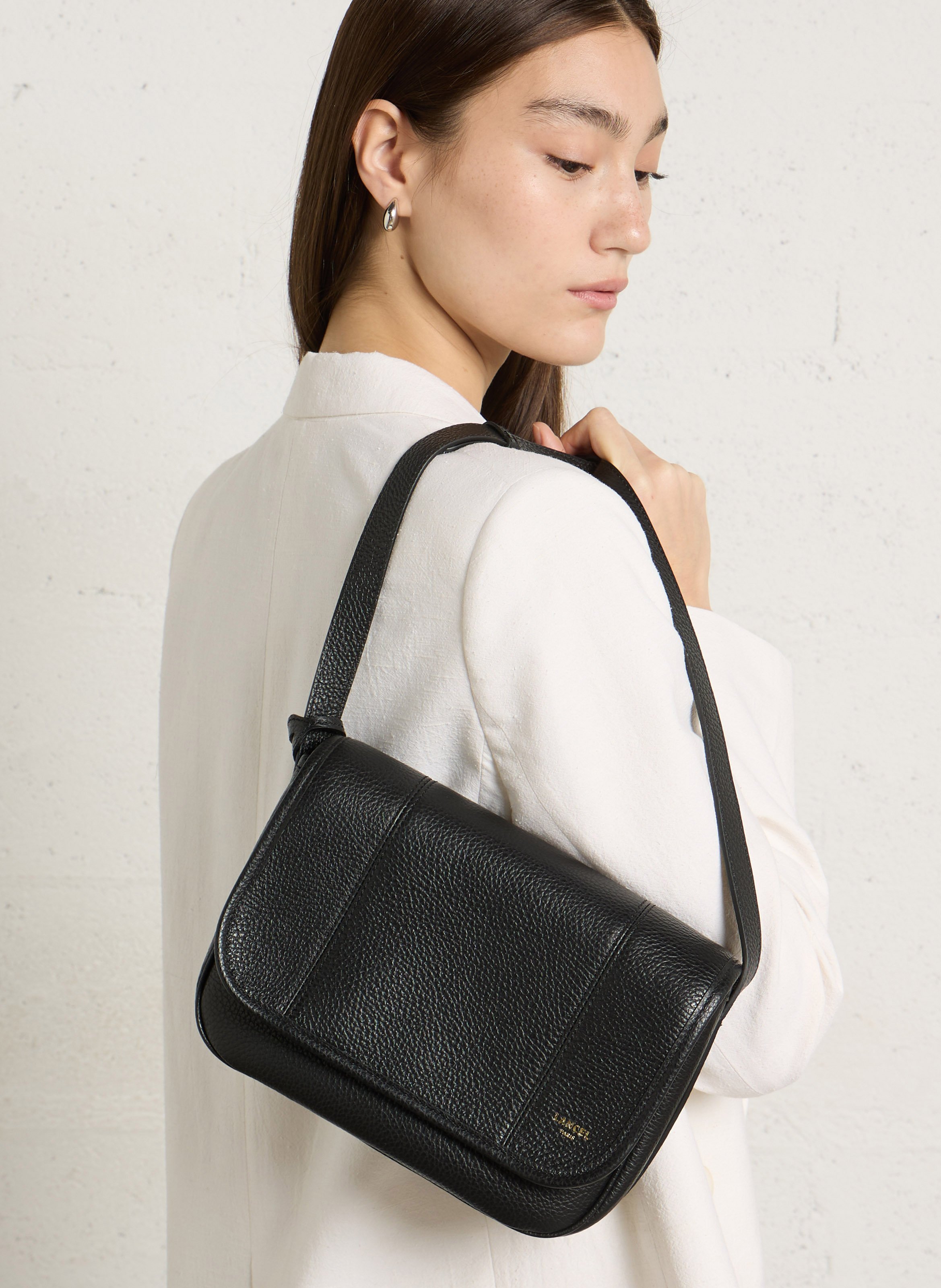 Leren clutch LANCEL Zwart