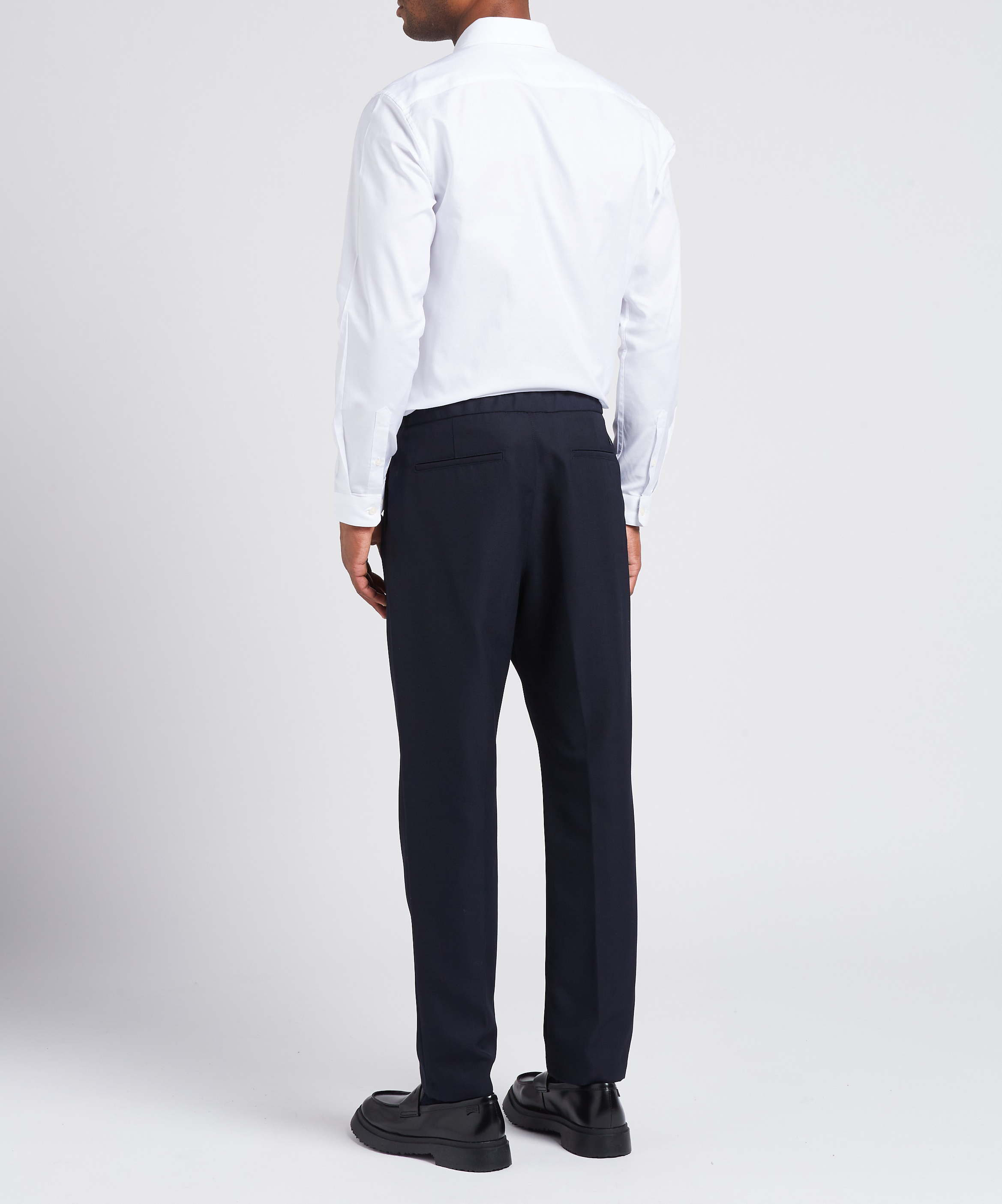 Slim-fit cotton shirt with classic collar AU PRINTEMPS PARIS White