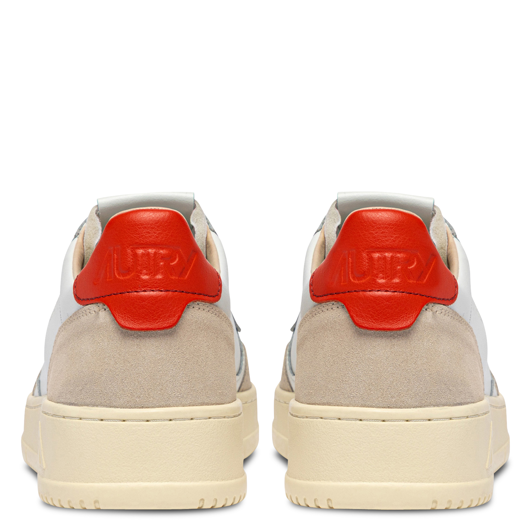Niedrige Sneaker aus Leder-Mix AUTRY Orange