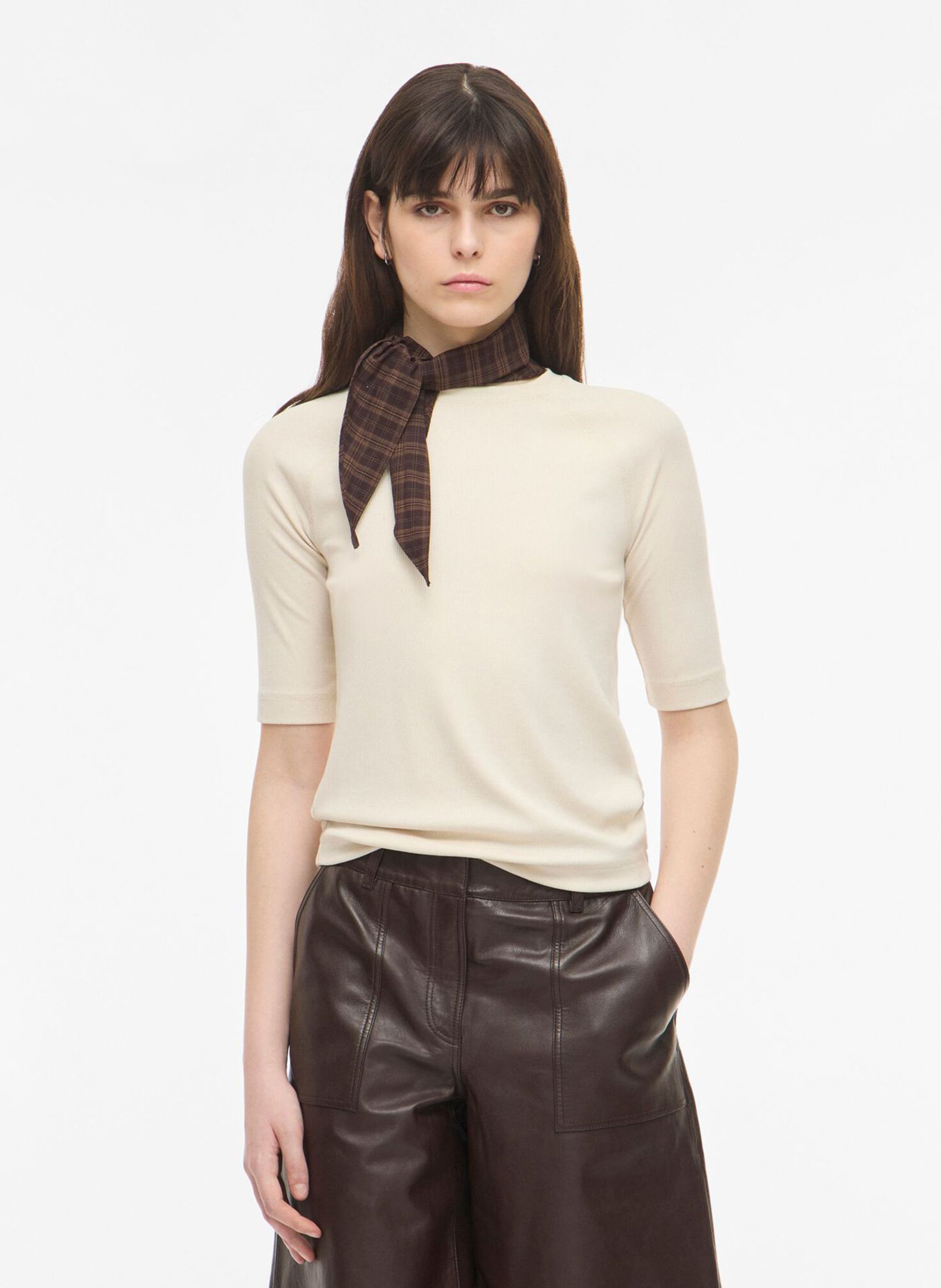 Top droit col rond ROUGE EDIT