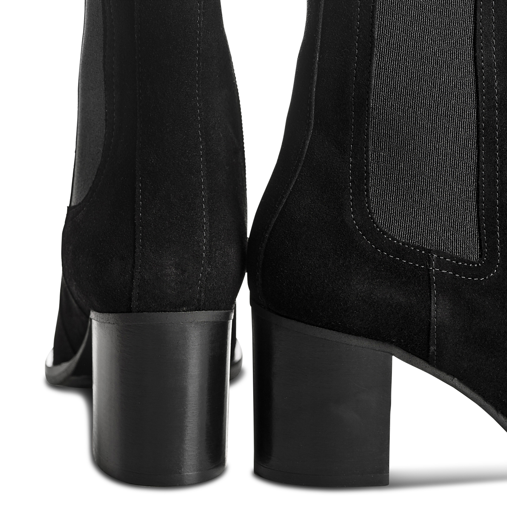 Stiefel aus Veloursleder REQINS Schwarz