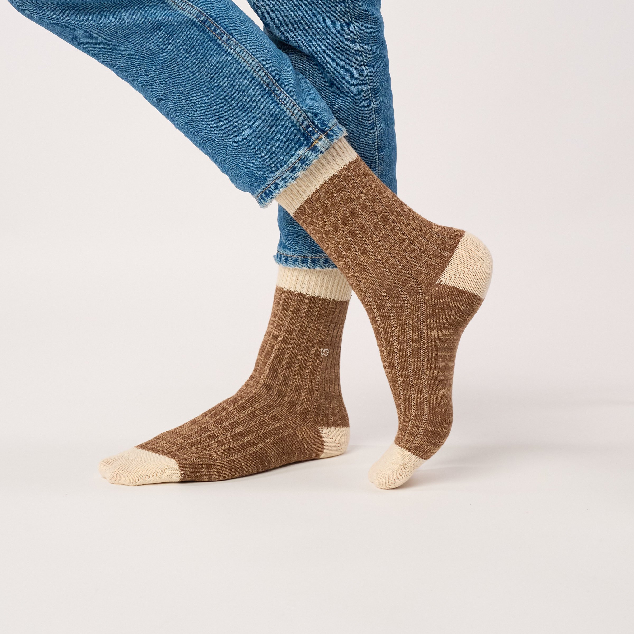 Thick cotton club socks | Brown BILLYBELT Men
