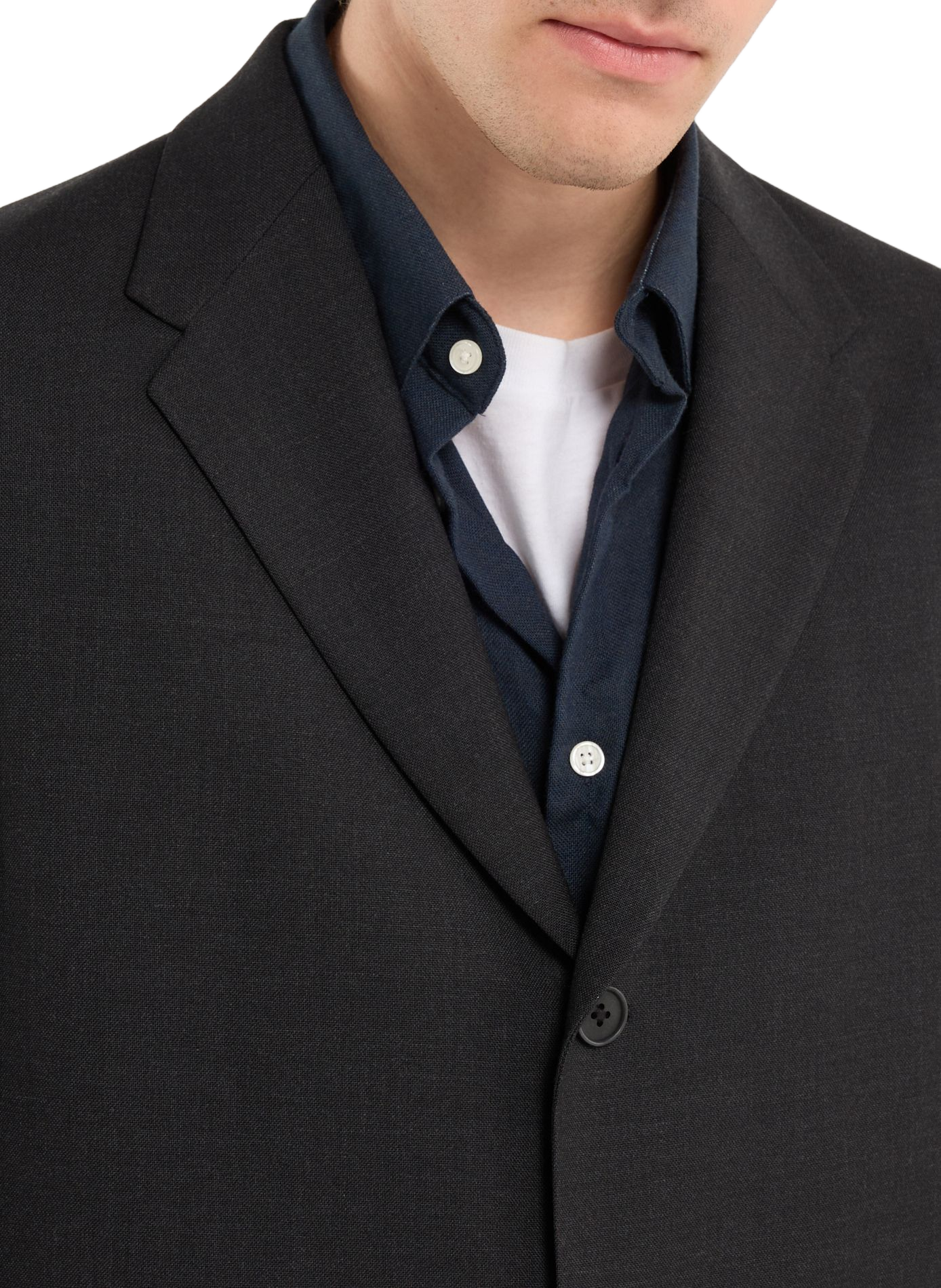 Straight wool suit jacket in iso SAISON 1865 Grey