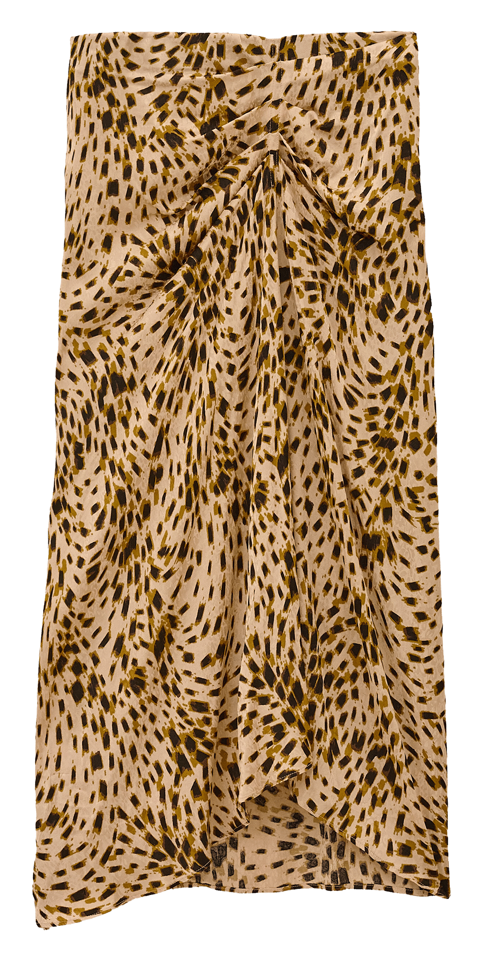 Jupe midi asymétrique à motifs BA&SH Beige