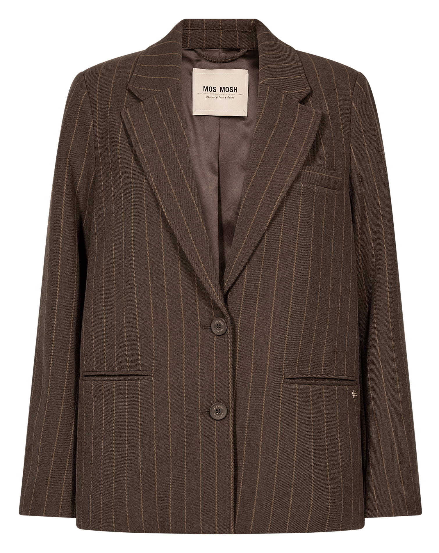 Veste tailleur ample à rayures MOS MOSH Marron