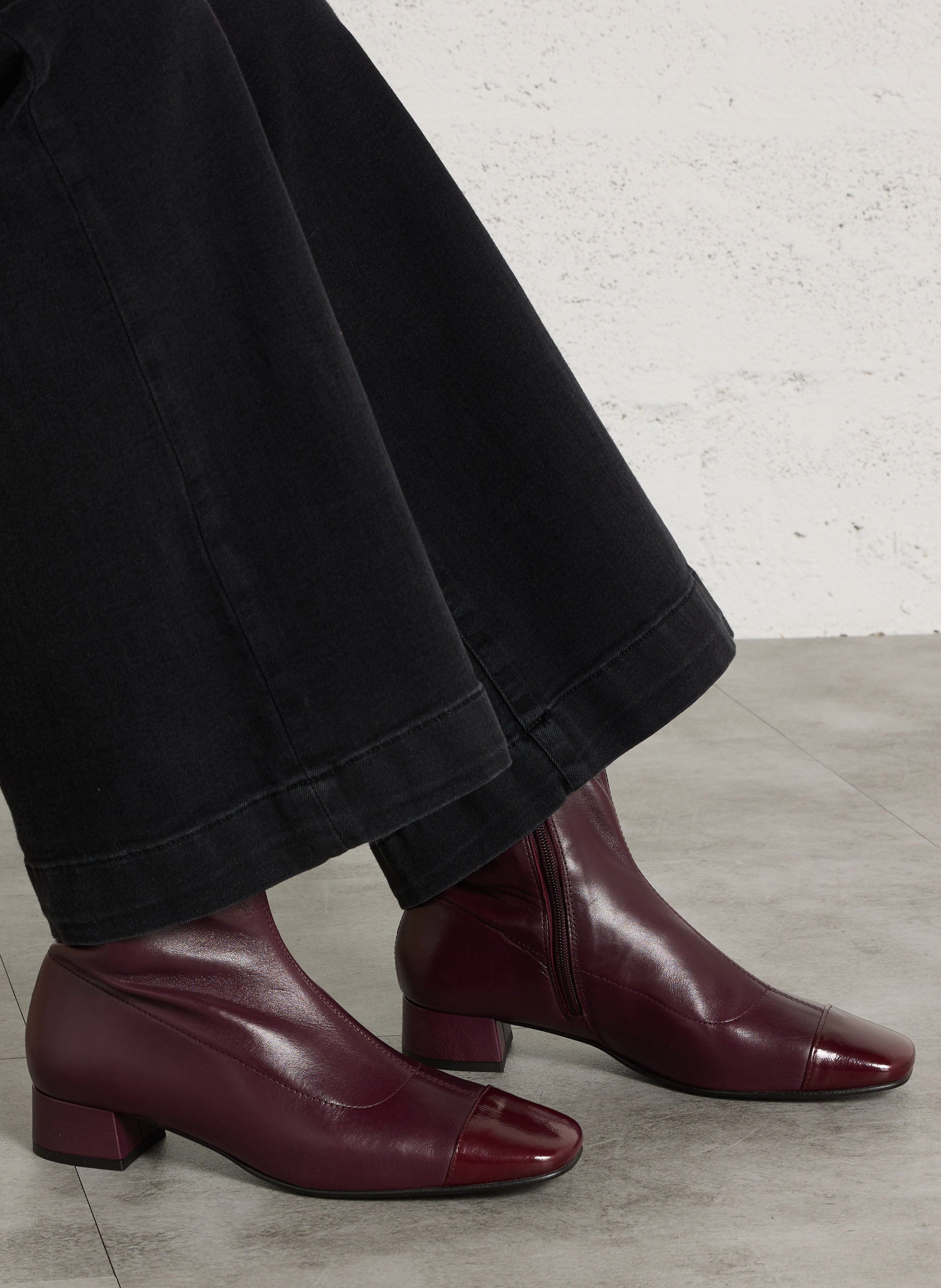 Bottines en cuir AUGUSTA Rouge