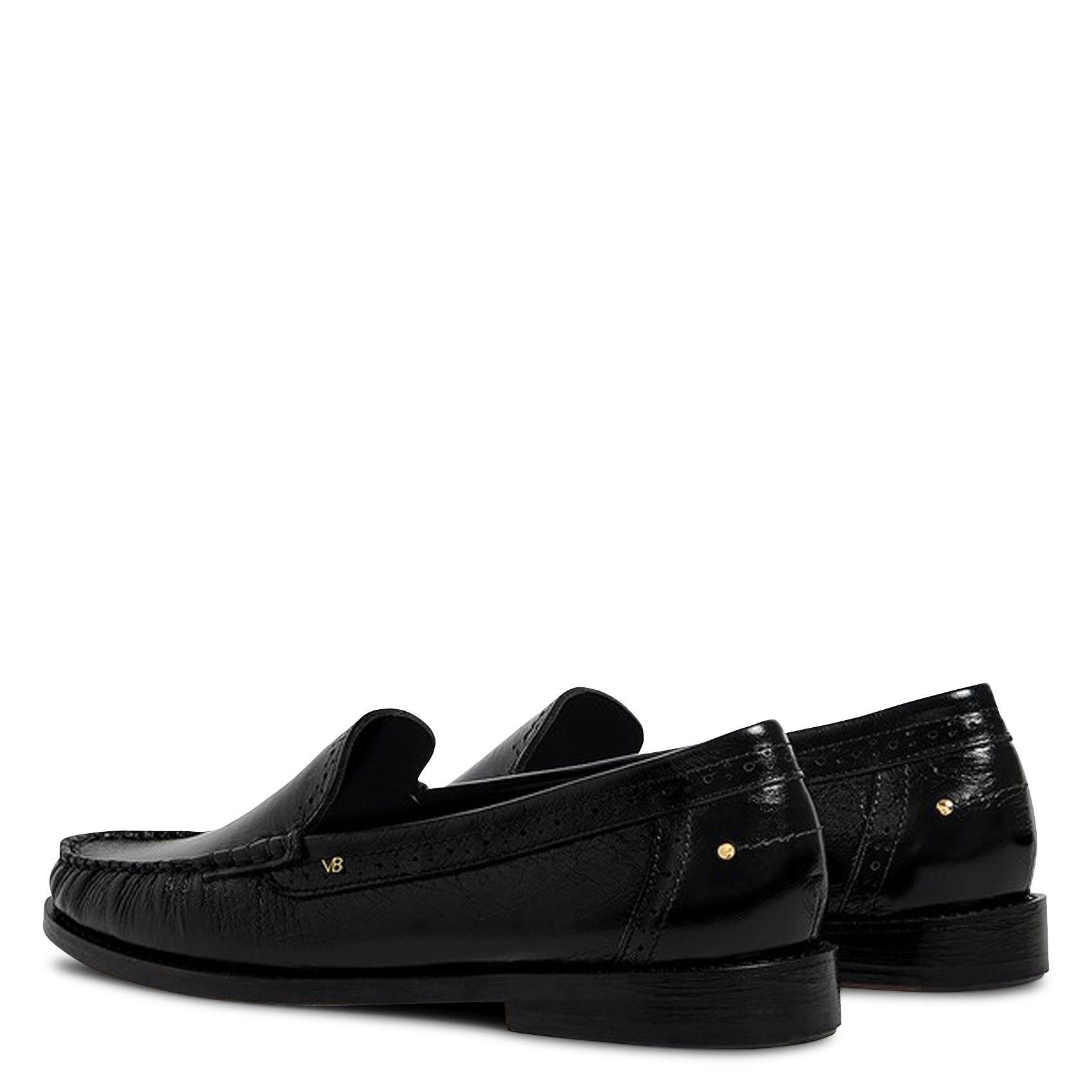 Mocassins unis en cuir lisse VANESSA BRUNO Noir