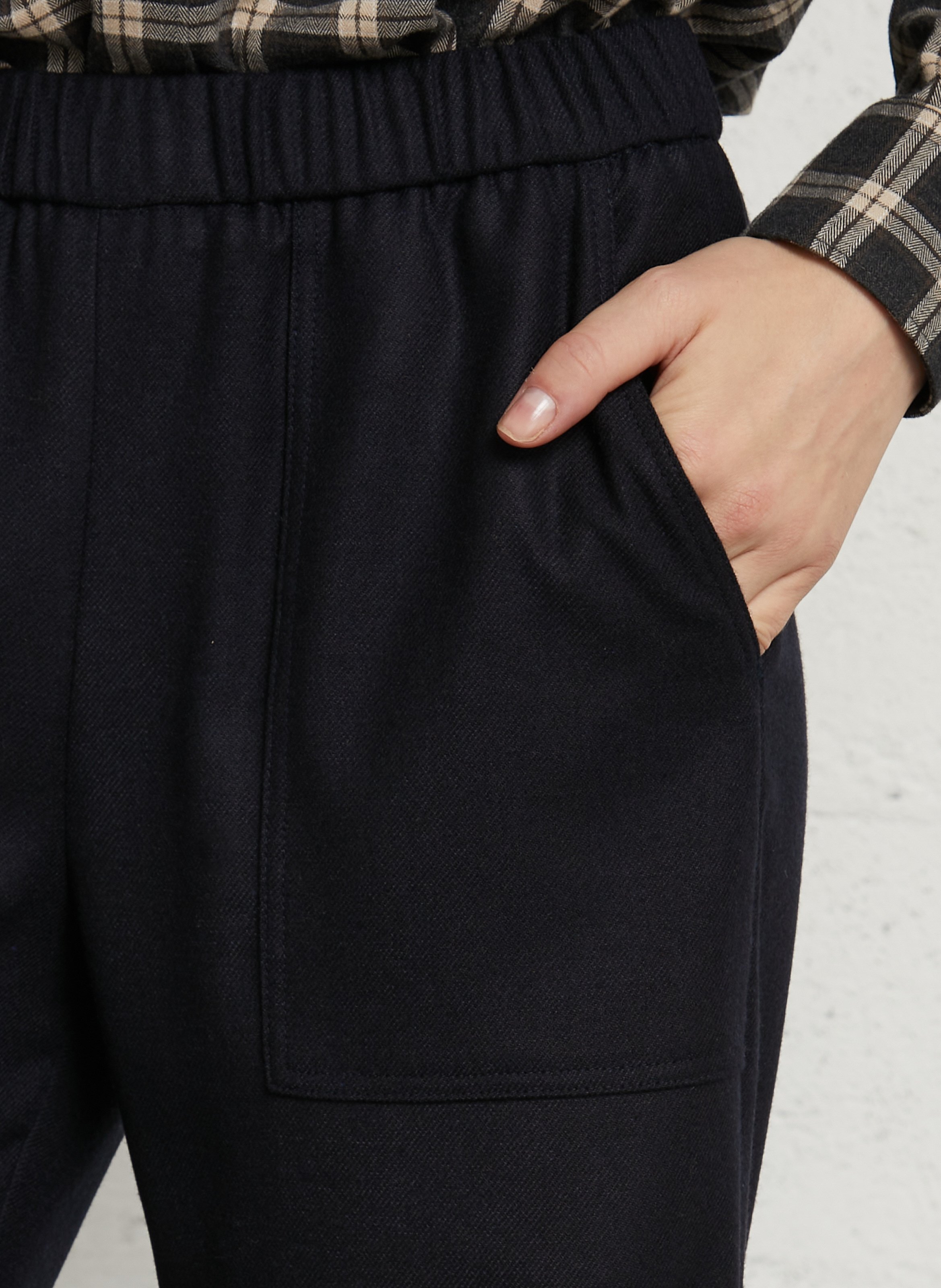 Wide-leg wool-blend pants DIEGA Blue