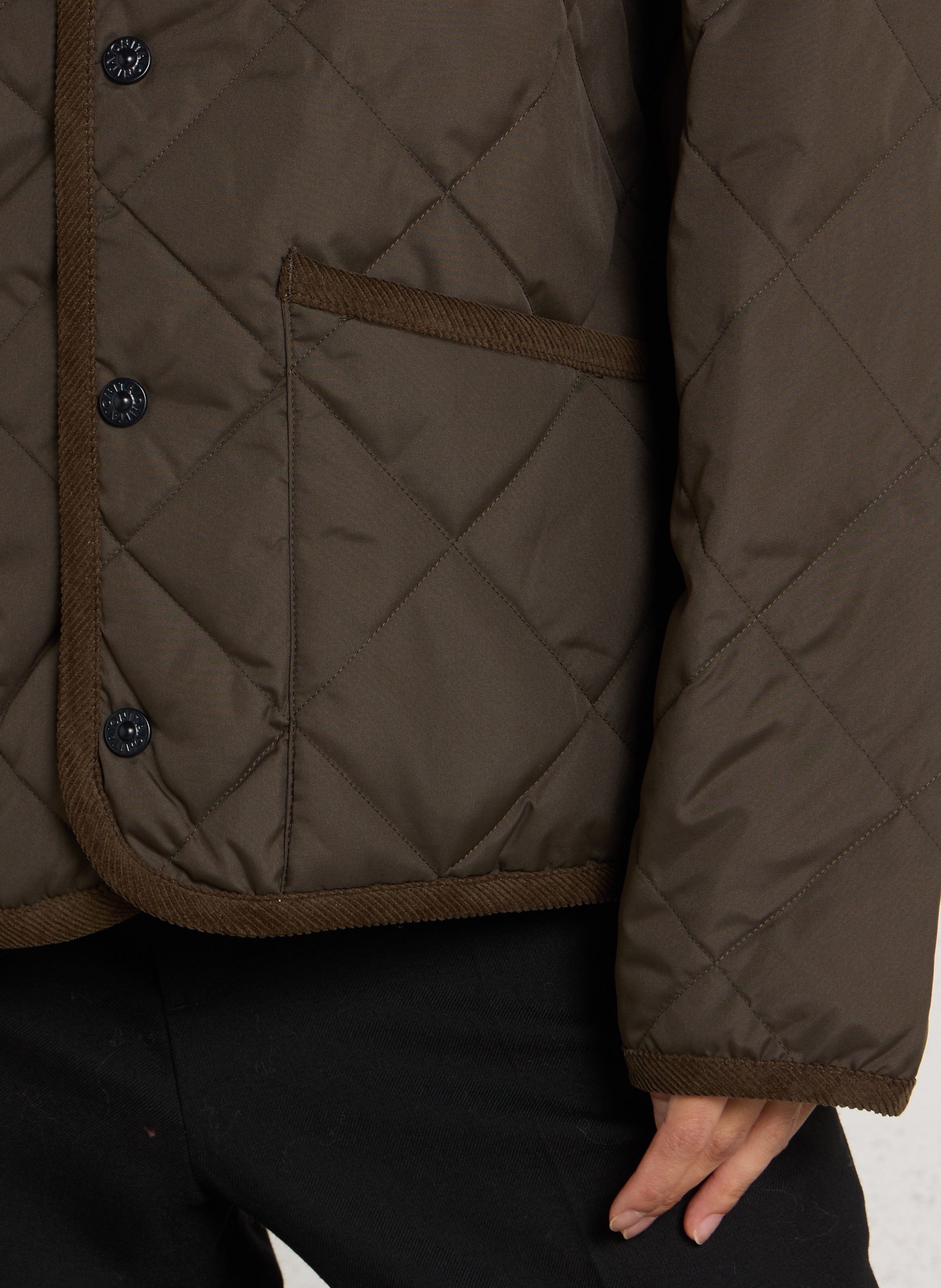 Veste droite matelassée  TAION Vert