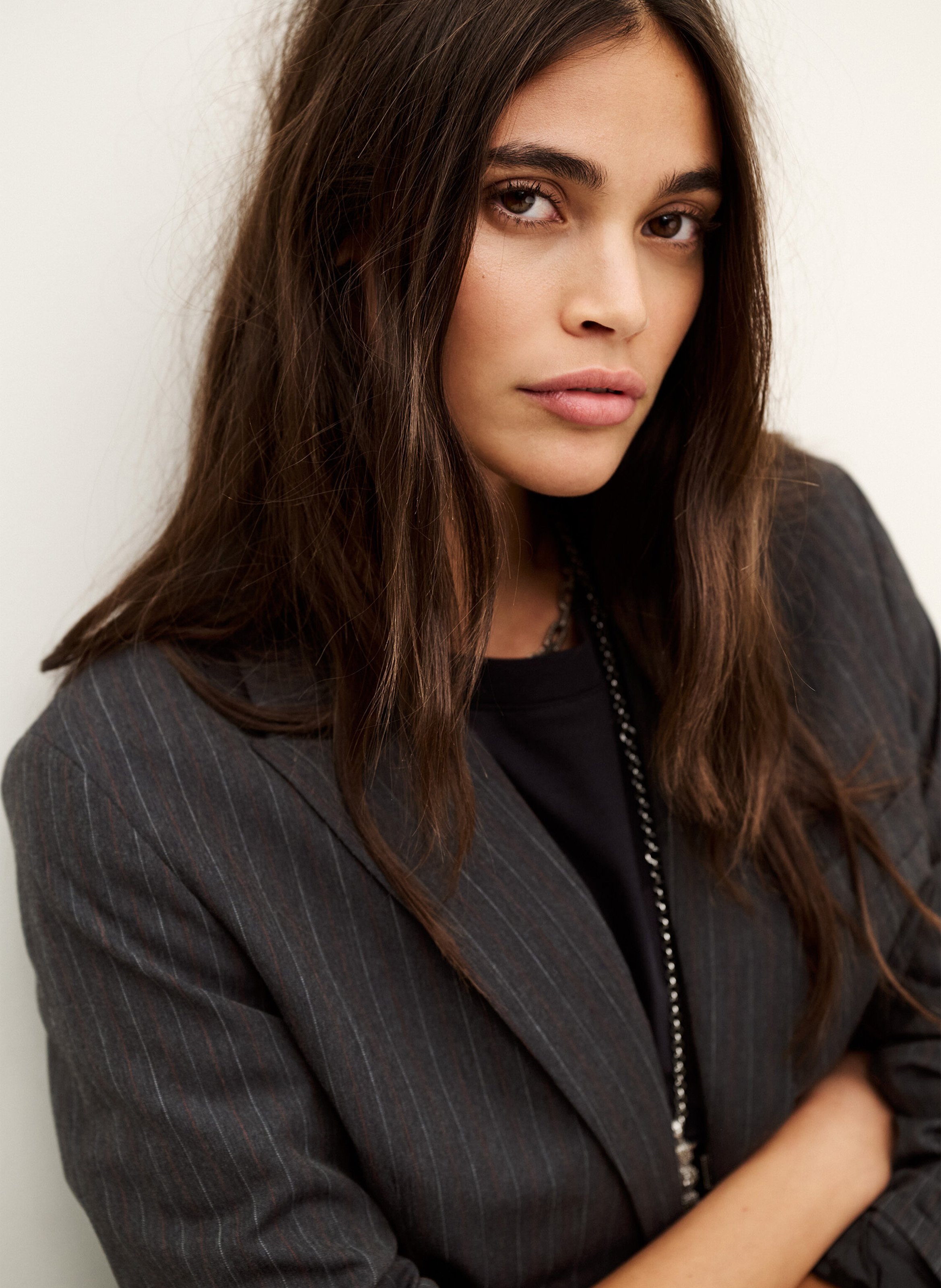 Wool-blend jacket with tailored collar BA&SH Grey