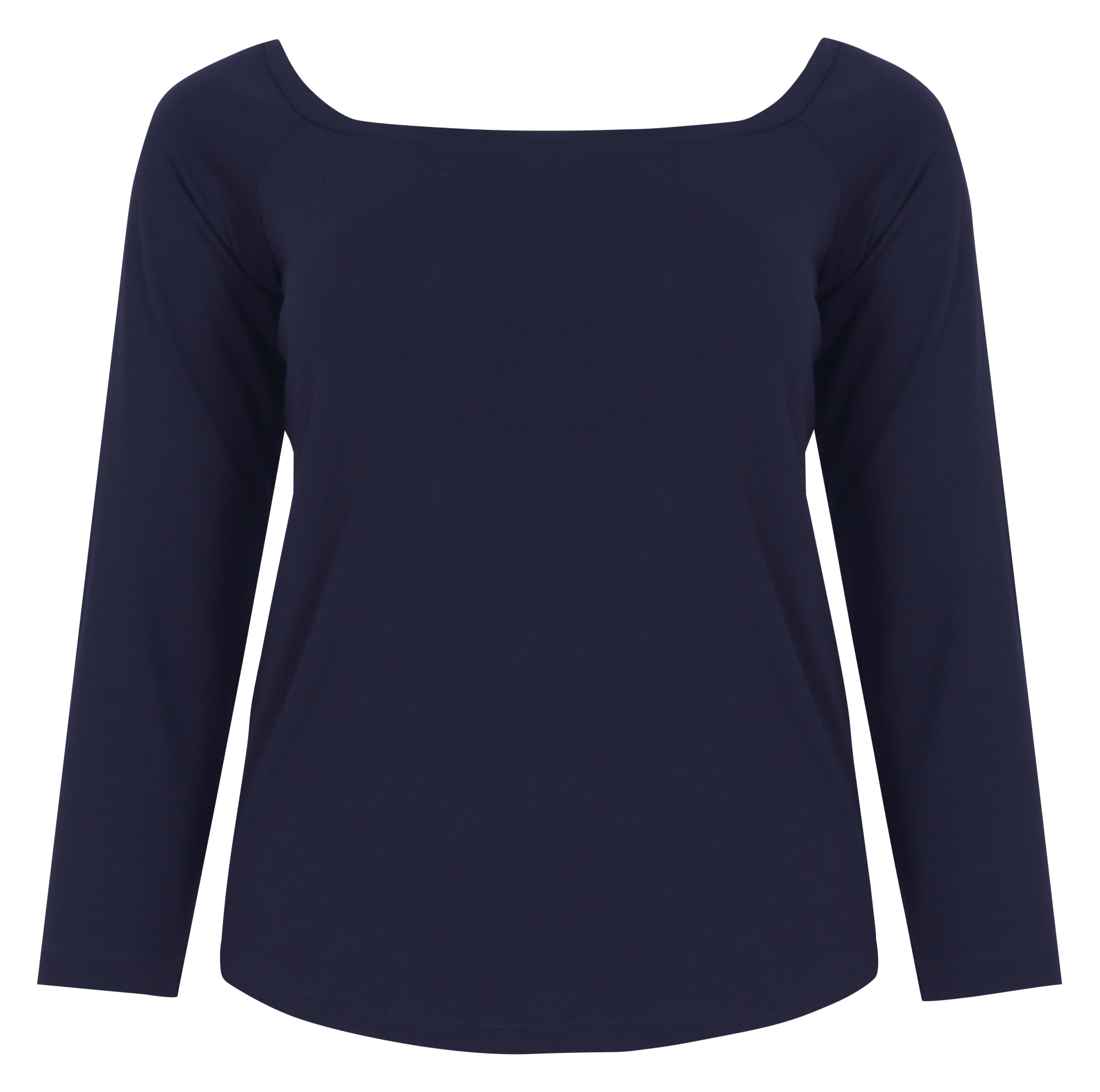 Long-sleeved boat-neck T-shirt MAT FASHION Blue