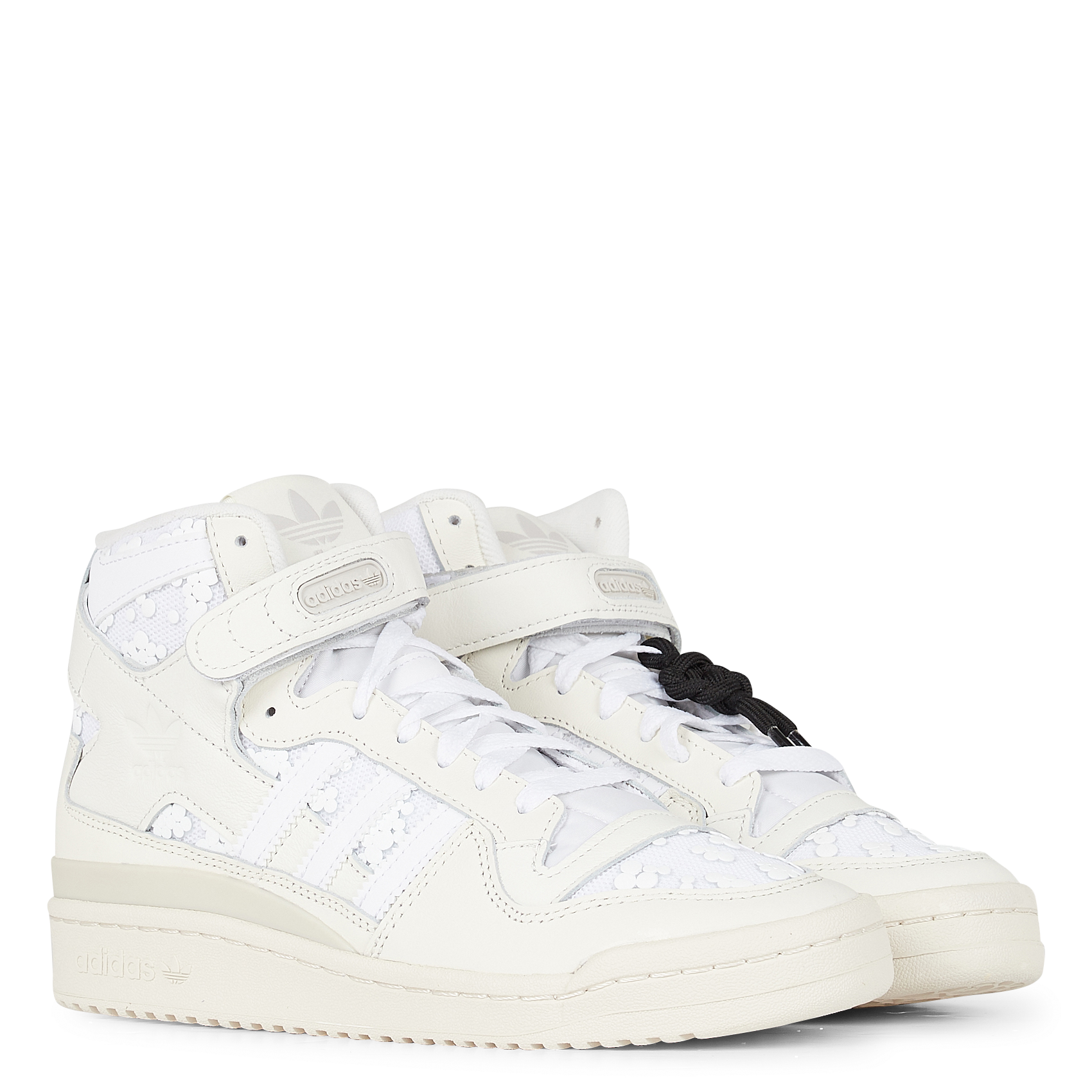 Baskets montantes en cuir ADIDAS Blanc