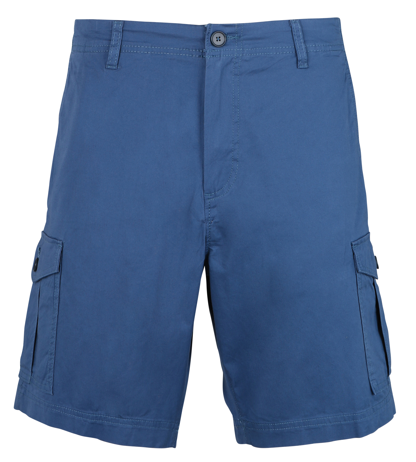 Straight organic cotton-blend Bermuda shorts SELECTED