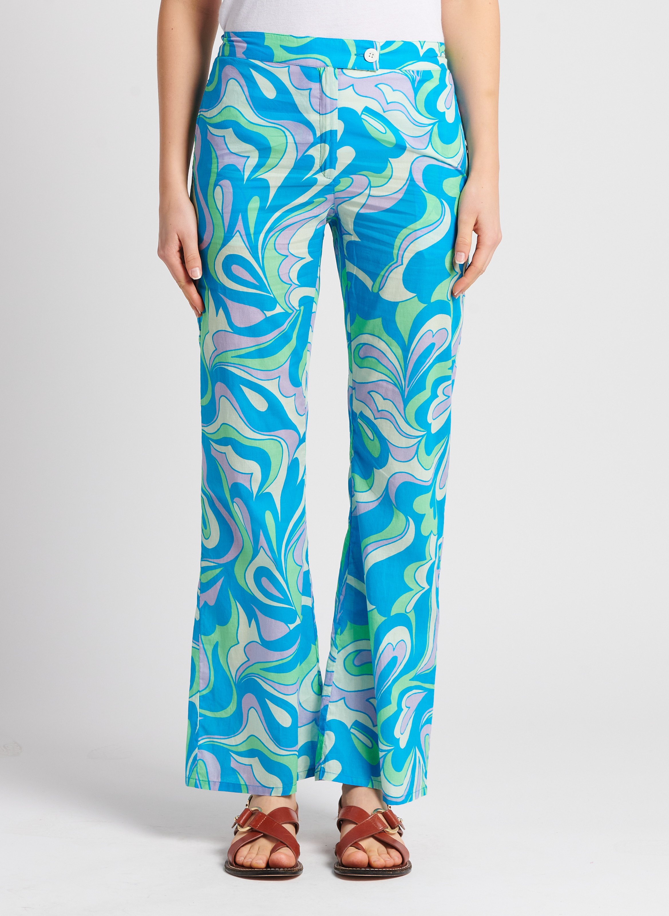 Straight-leg cotton pants V DE VINSTER Blue