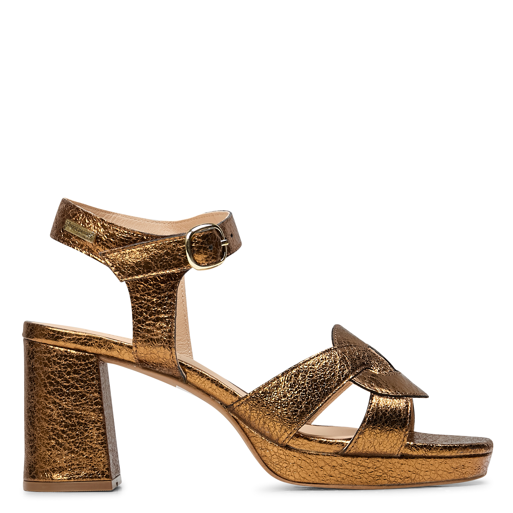 Sandales haute en cuir LES TROPEZIENNES PAR M.BELARBI Doré