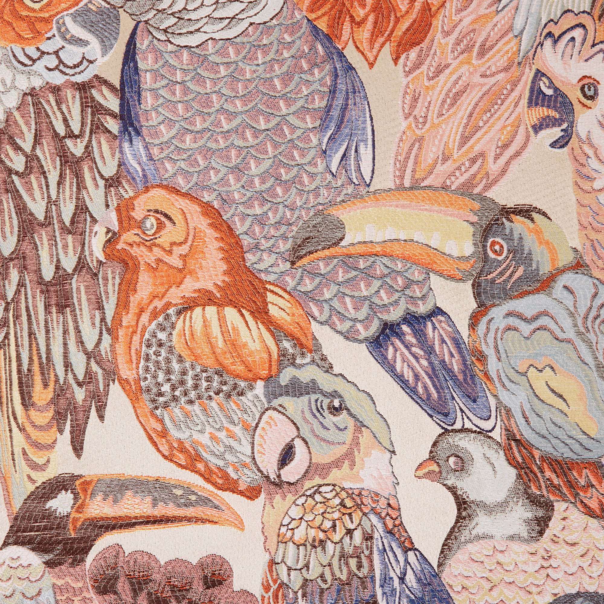 JUNGLE BIRDS - Cushion cover MADURA Orange