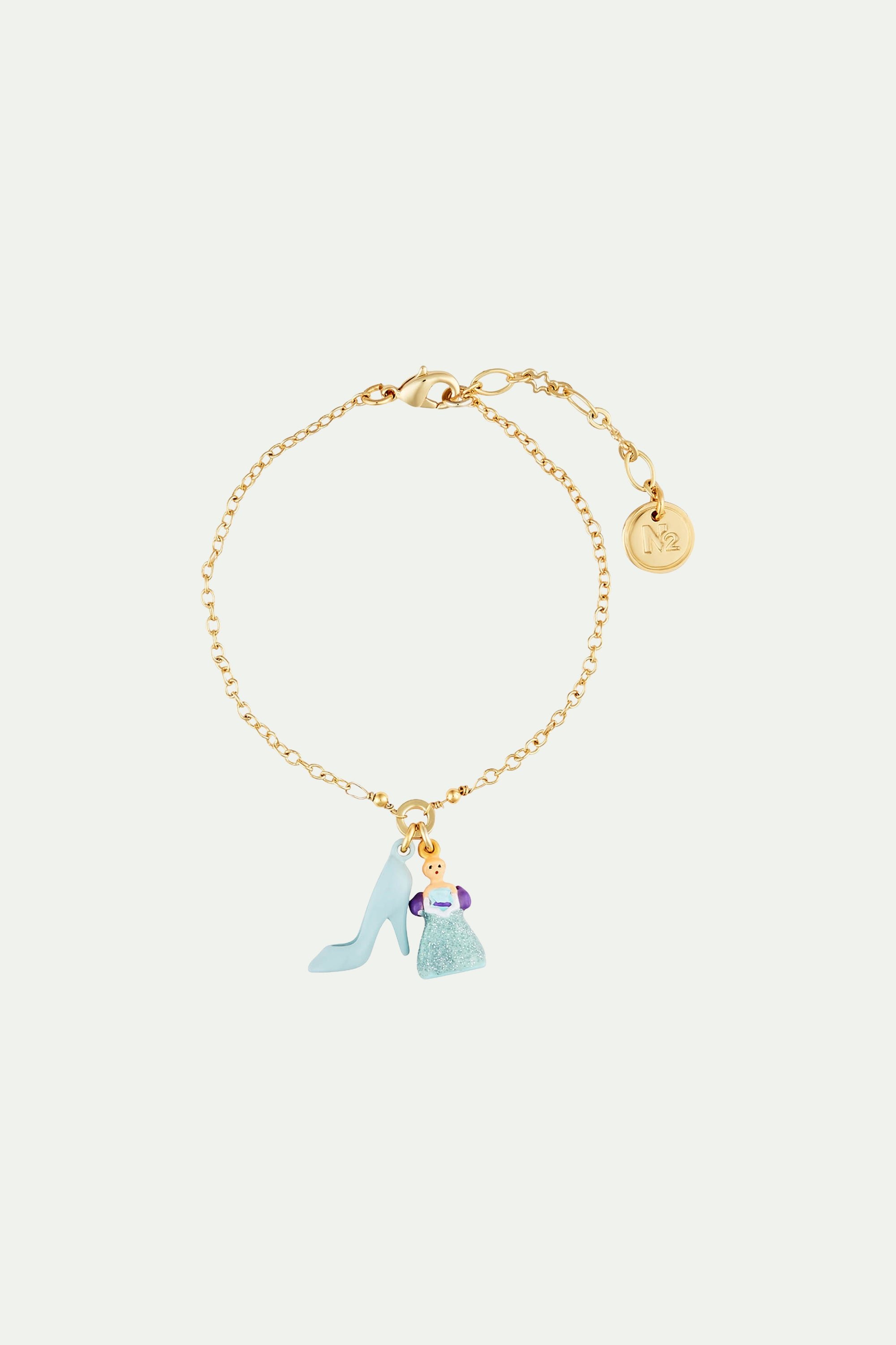 Bracelet fin soulier et cendrillon LES NEREIDES Bleu