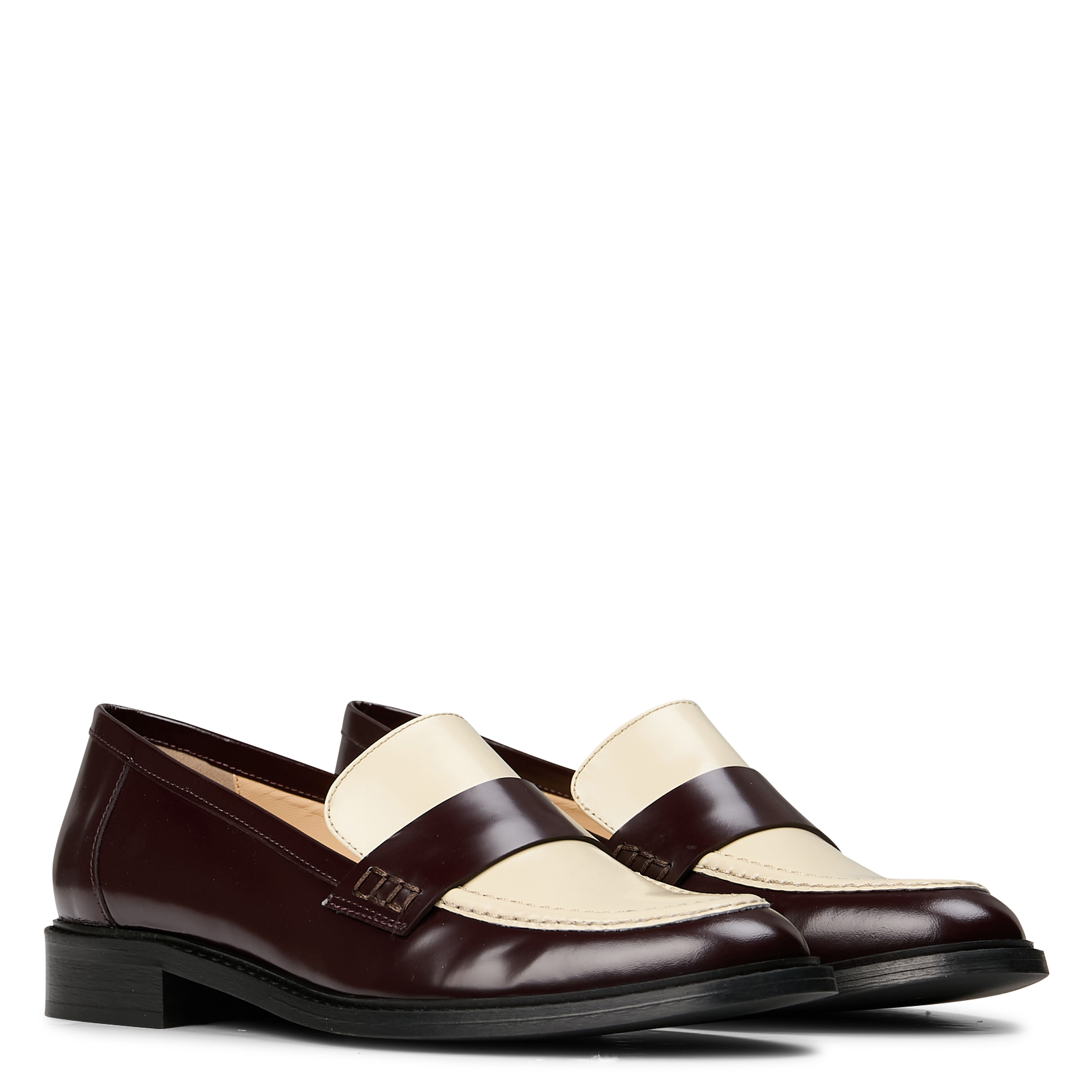 Mocassins en cuir MAISON 123 Rouge