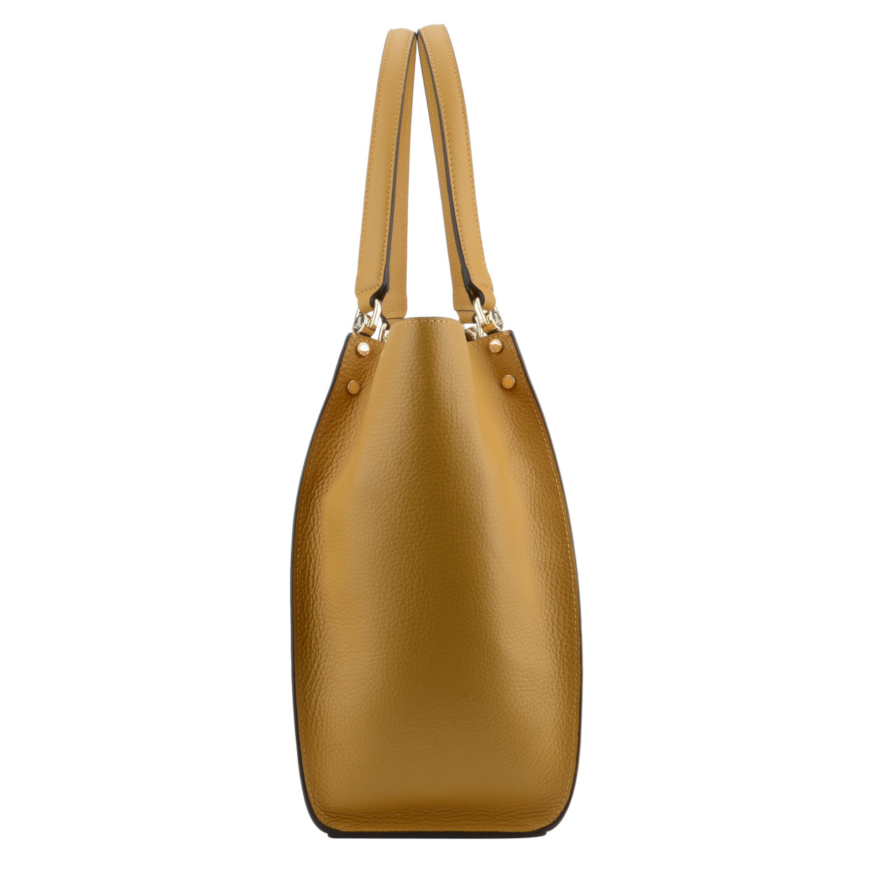 Billy L leather bag  POURCHET Yellow