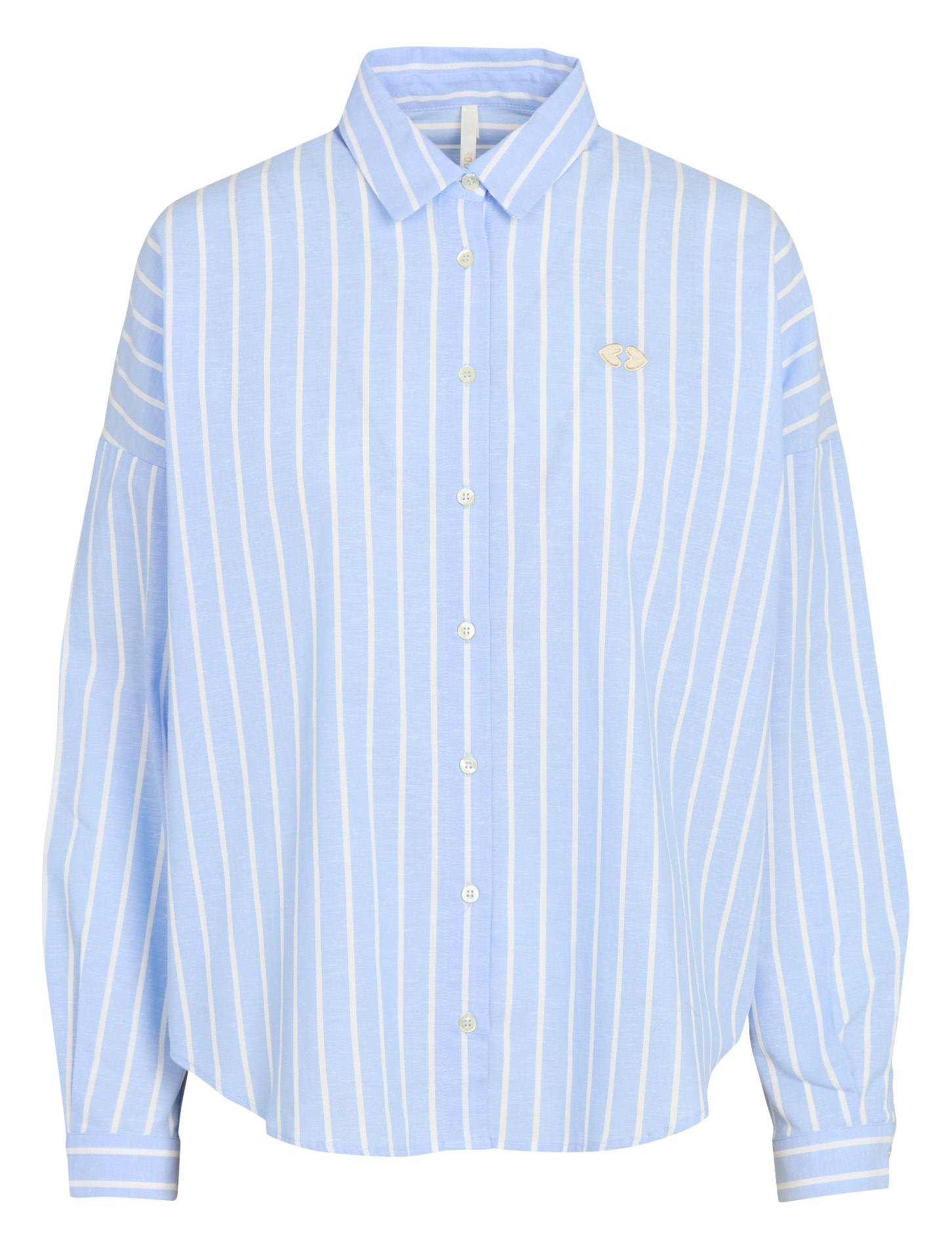 Oversize cotton-blend shirt I CODE Blue