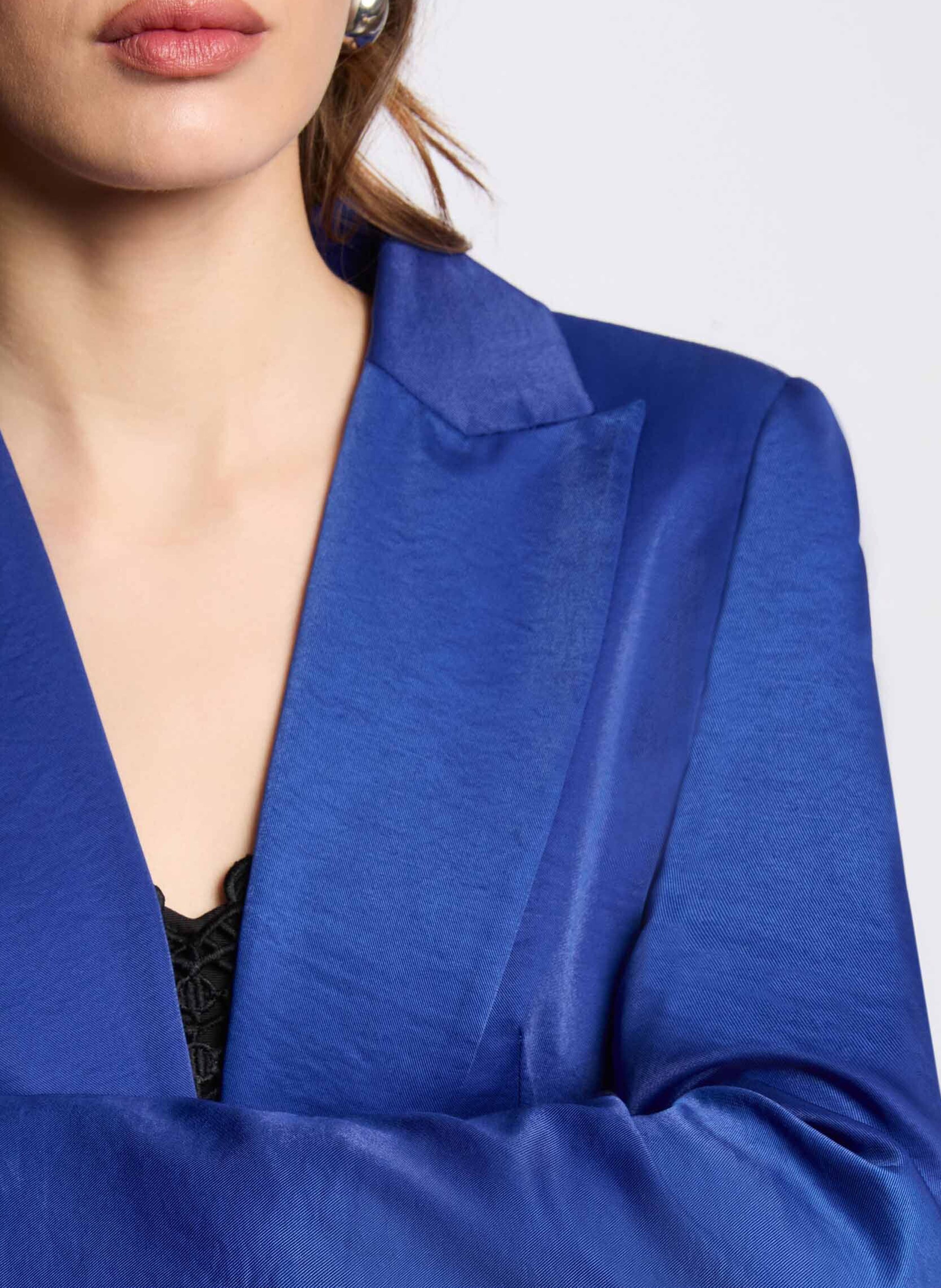 Satin blazer MORGAN Blue