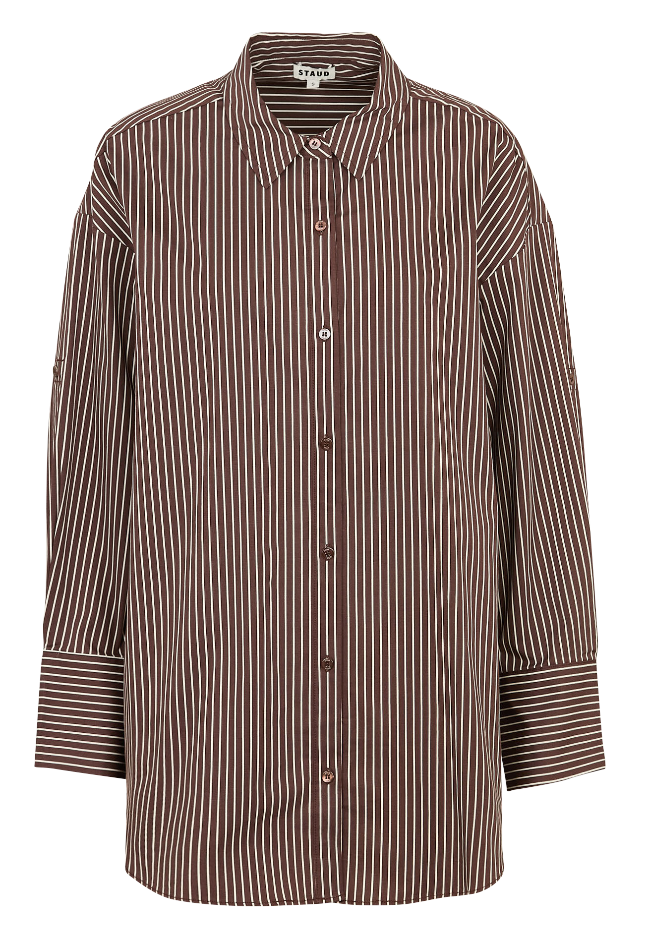 Oversize cotton-blend shirt STAUD Multicolored